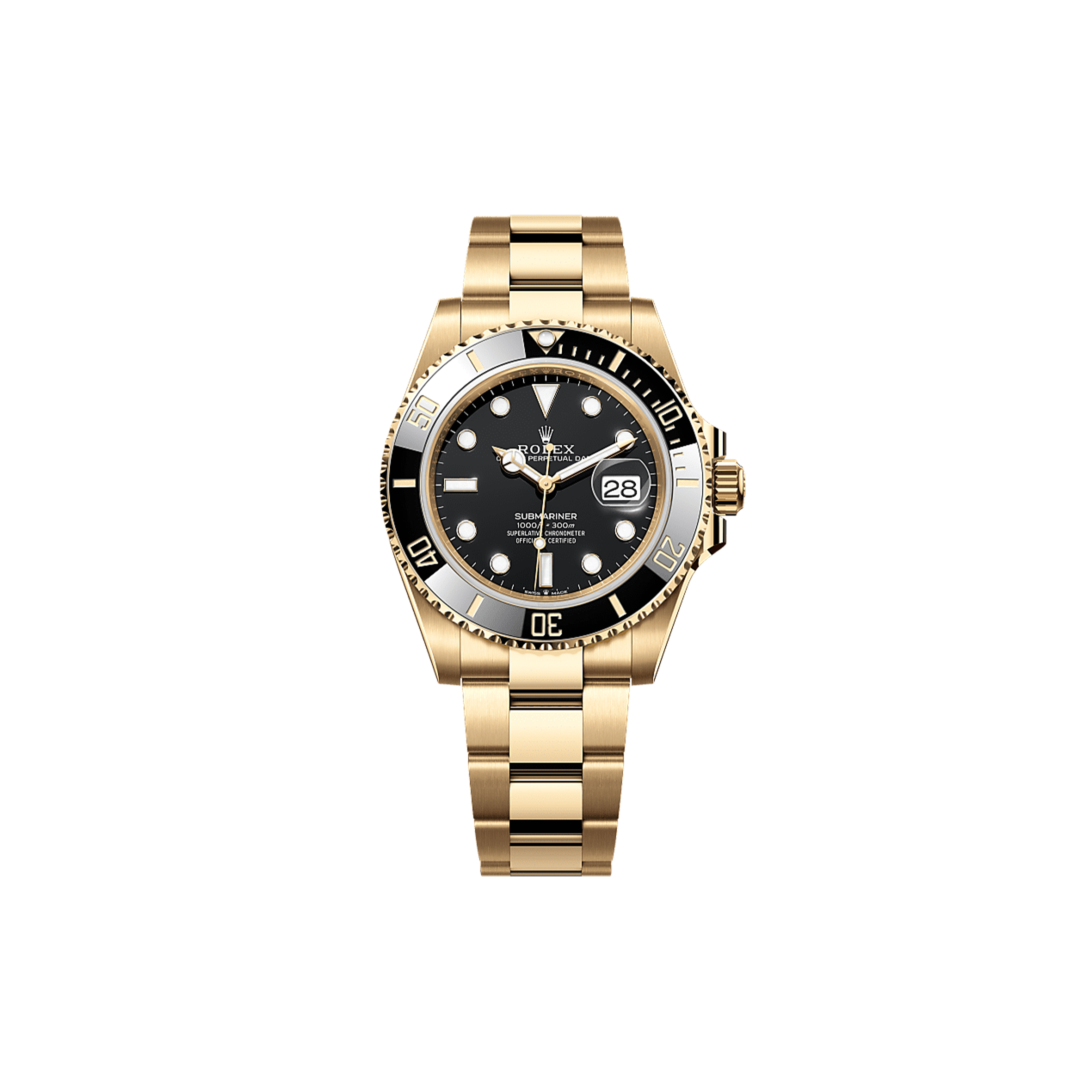 R*l*x submariner date oyster, 41 mm, yellow gold watch 126618ln