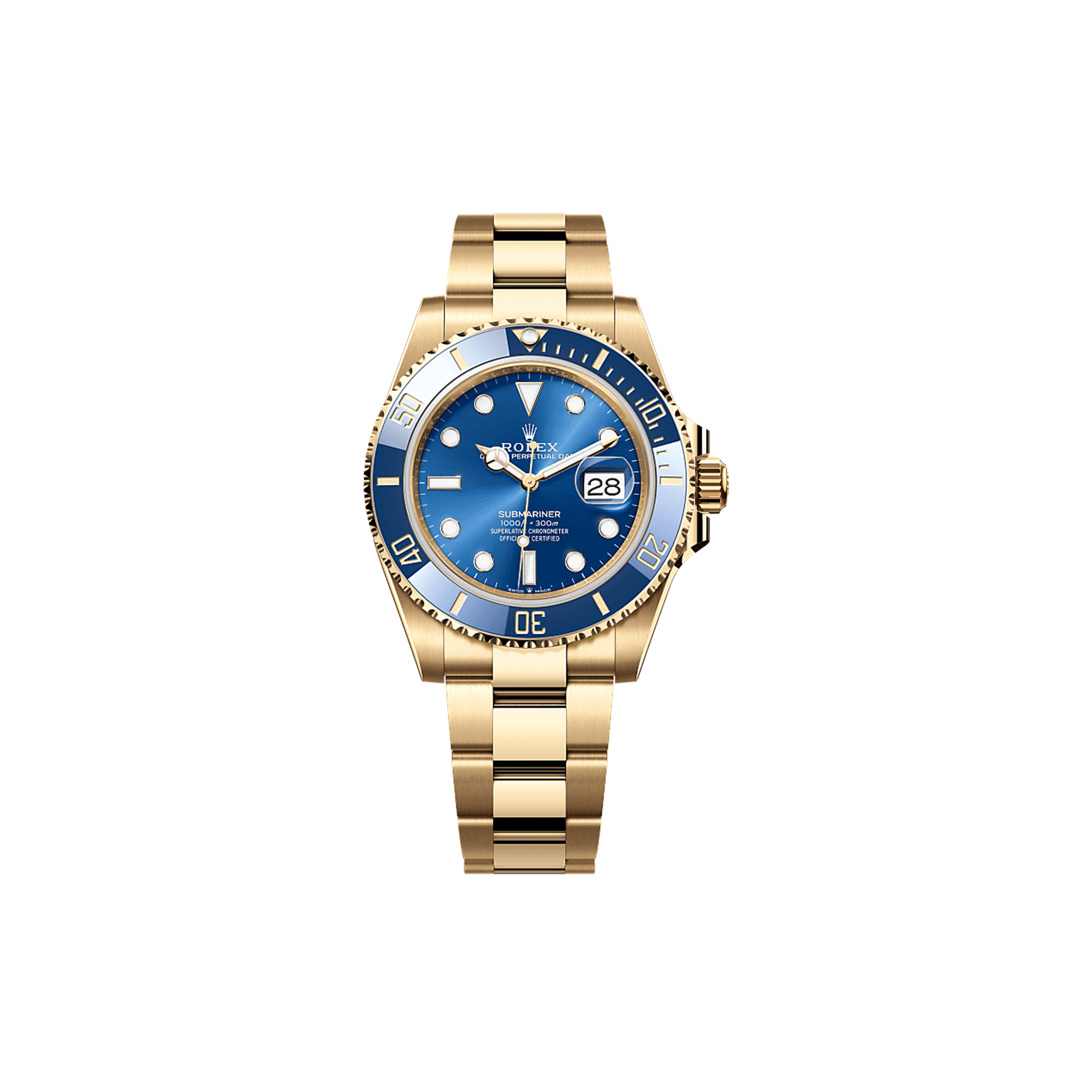 R*l*x submariner date oyster, 41 mm, yellow gold watch 126618lb