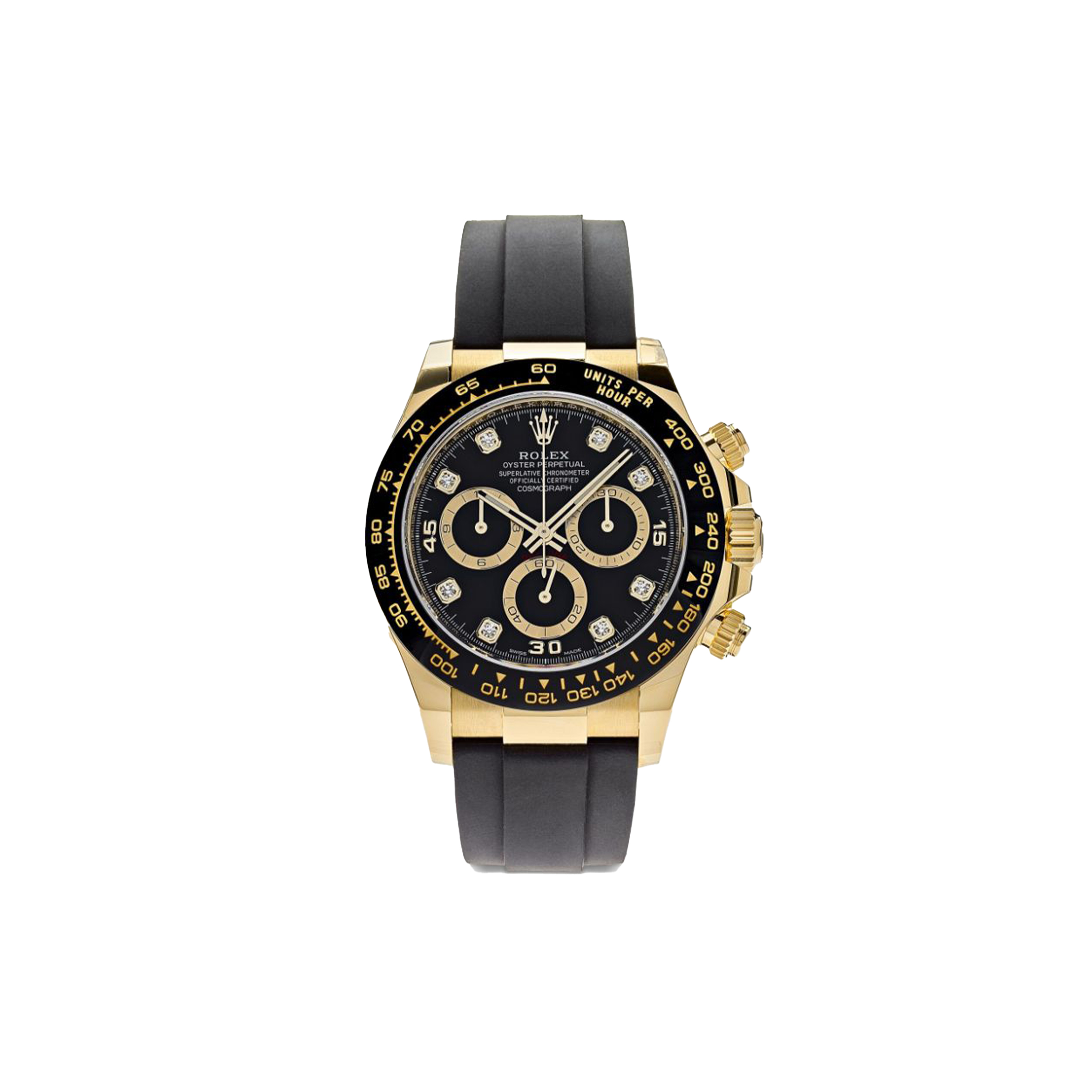 r*l*x daytona 40mm watch Di*m*nd-encrusted black dial watch 116518ln