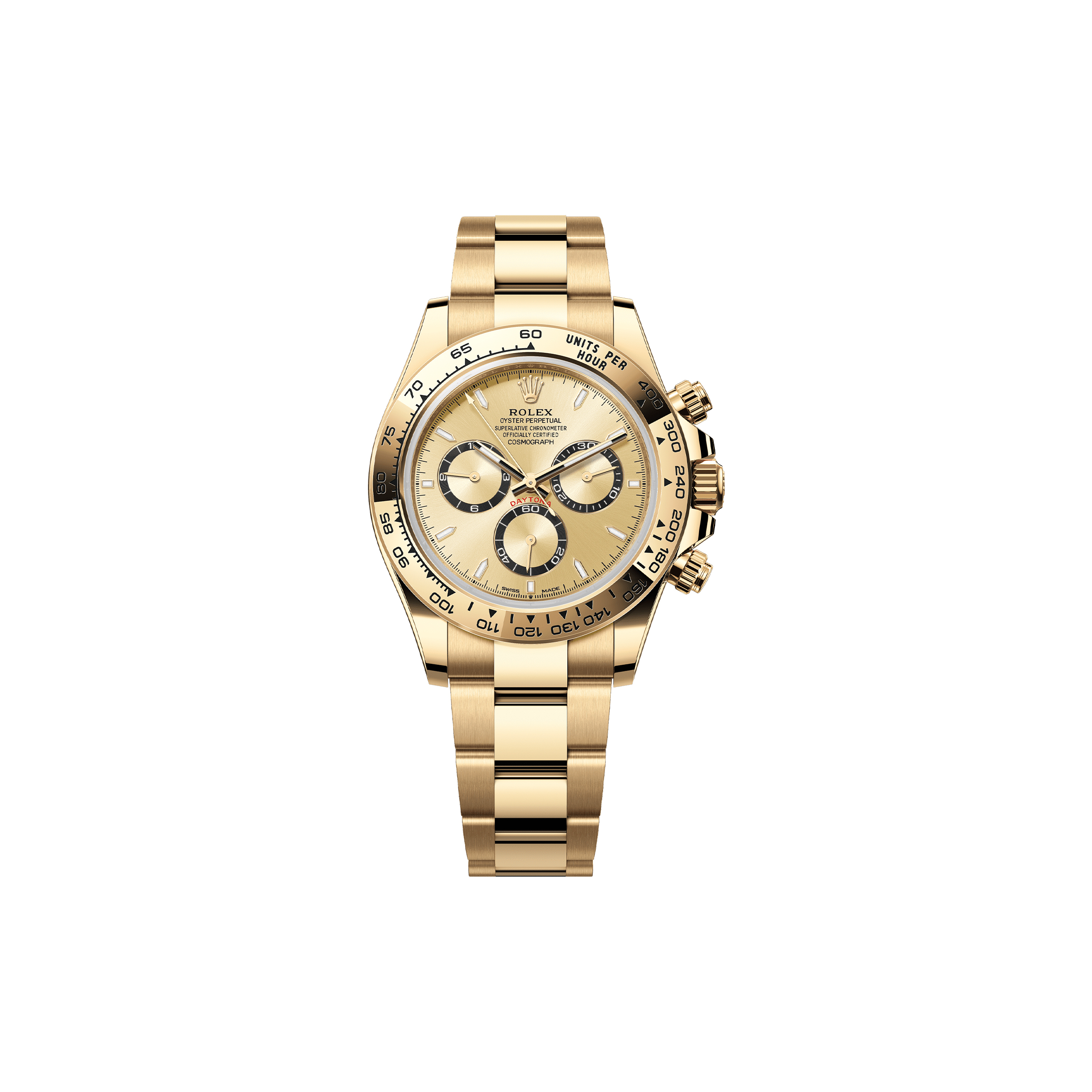 R*l*x cosmograph daytona oyster, 40 mm, yellow gold watch 126508