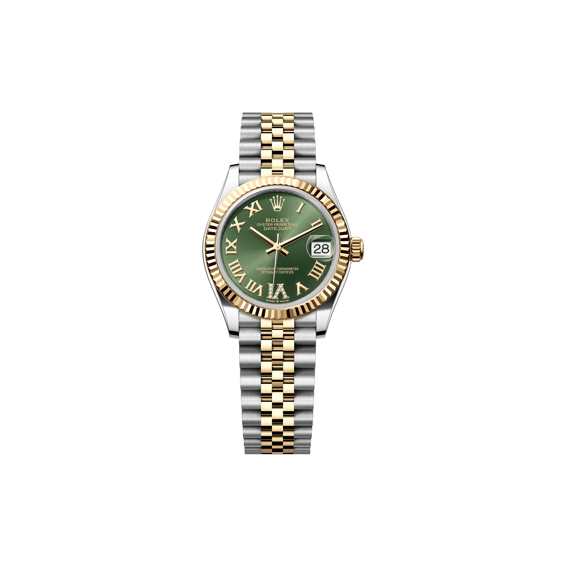 R*l*x datejust 31 oyster, 31 mm, oystersteel and yellow gold watch 278273