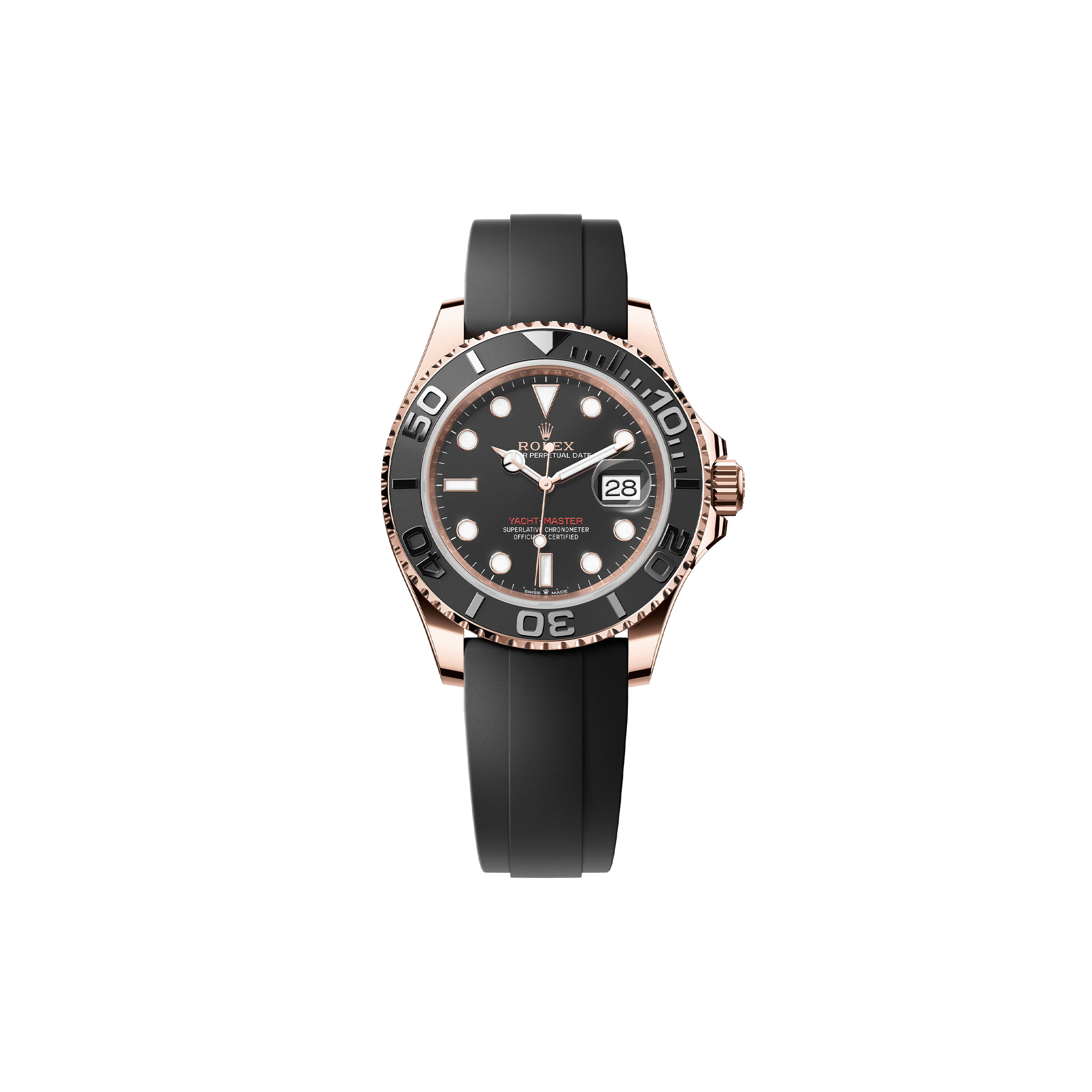 R*l*x yacht-master 40 oyster, 40 mm, everose gold watch 126655