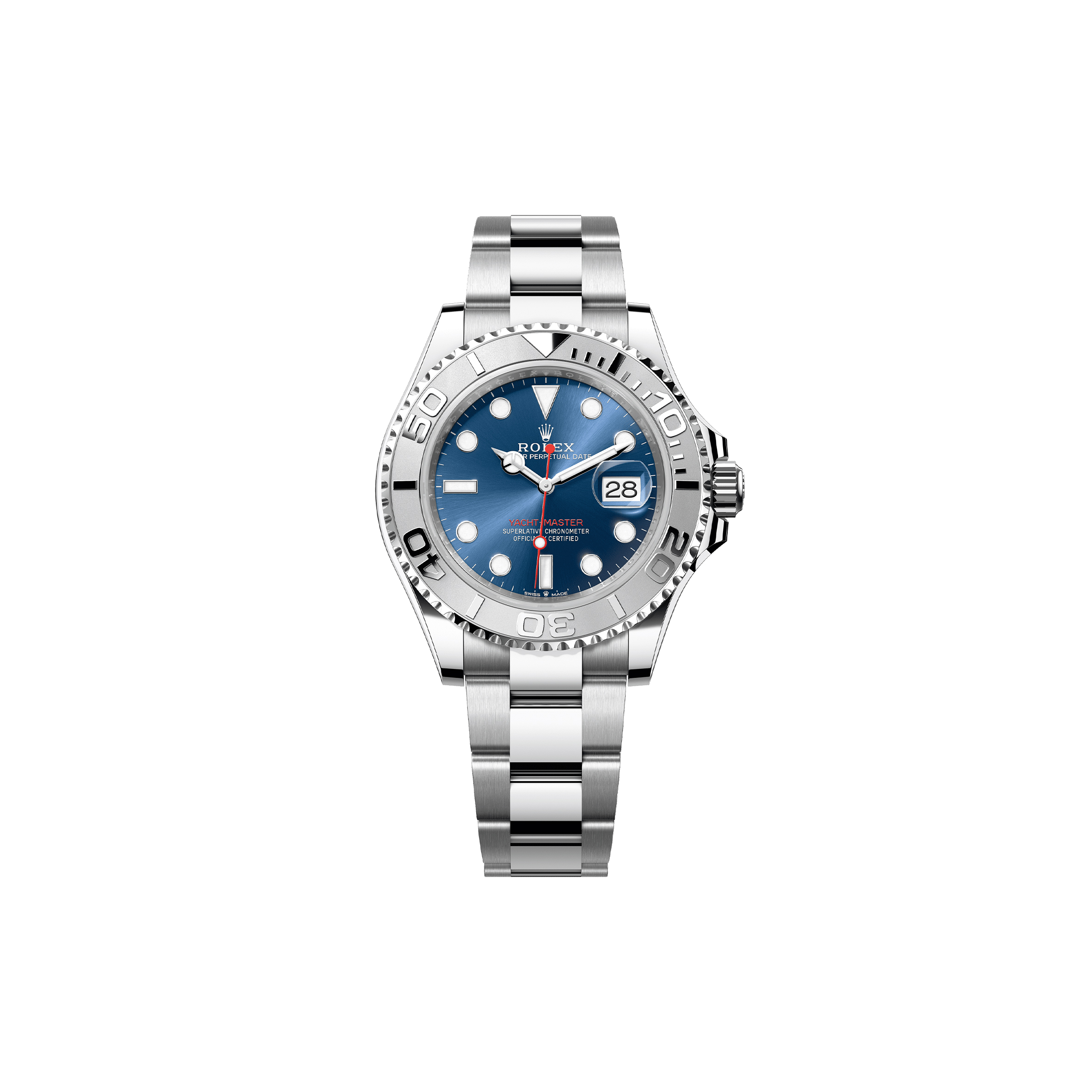R*l*x yacht-master 40 oyster, 40 mm, oystersteel and platinum watch 126622
