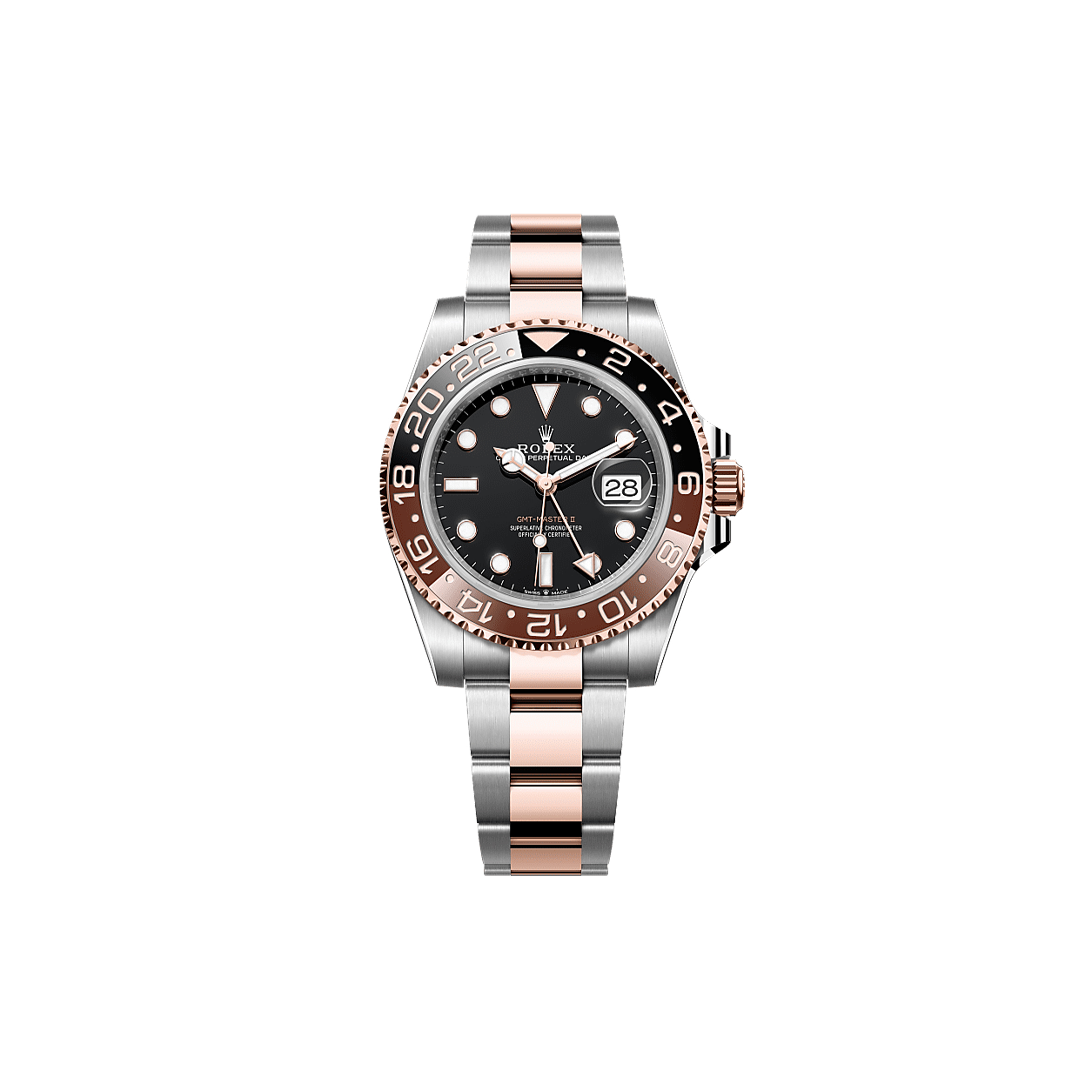 R*l*x gmt-master ii oyster, 40 mm, oystersteel and everose gold 126711chnr