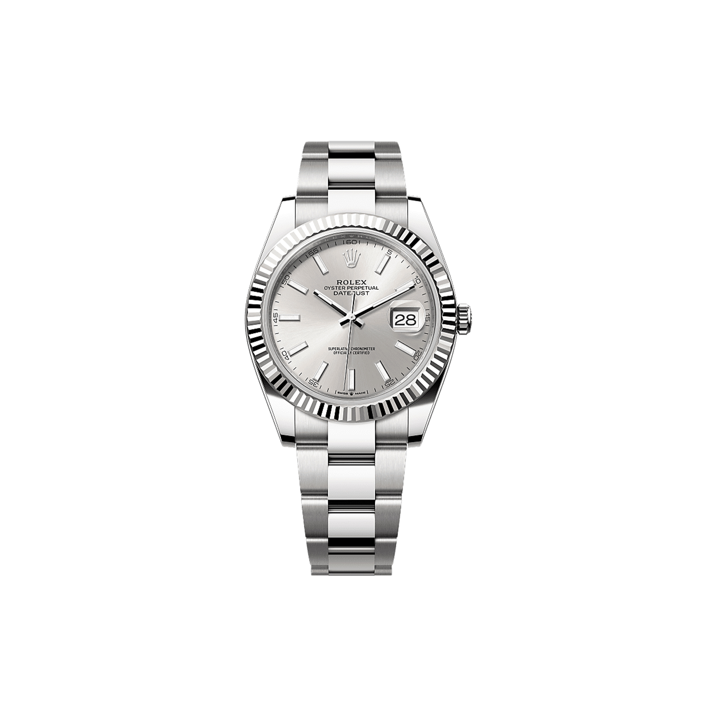 R*l*x datejust 41 oyster, 41 mm, oystersteel and white gold watch 126334-0003