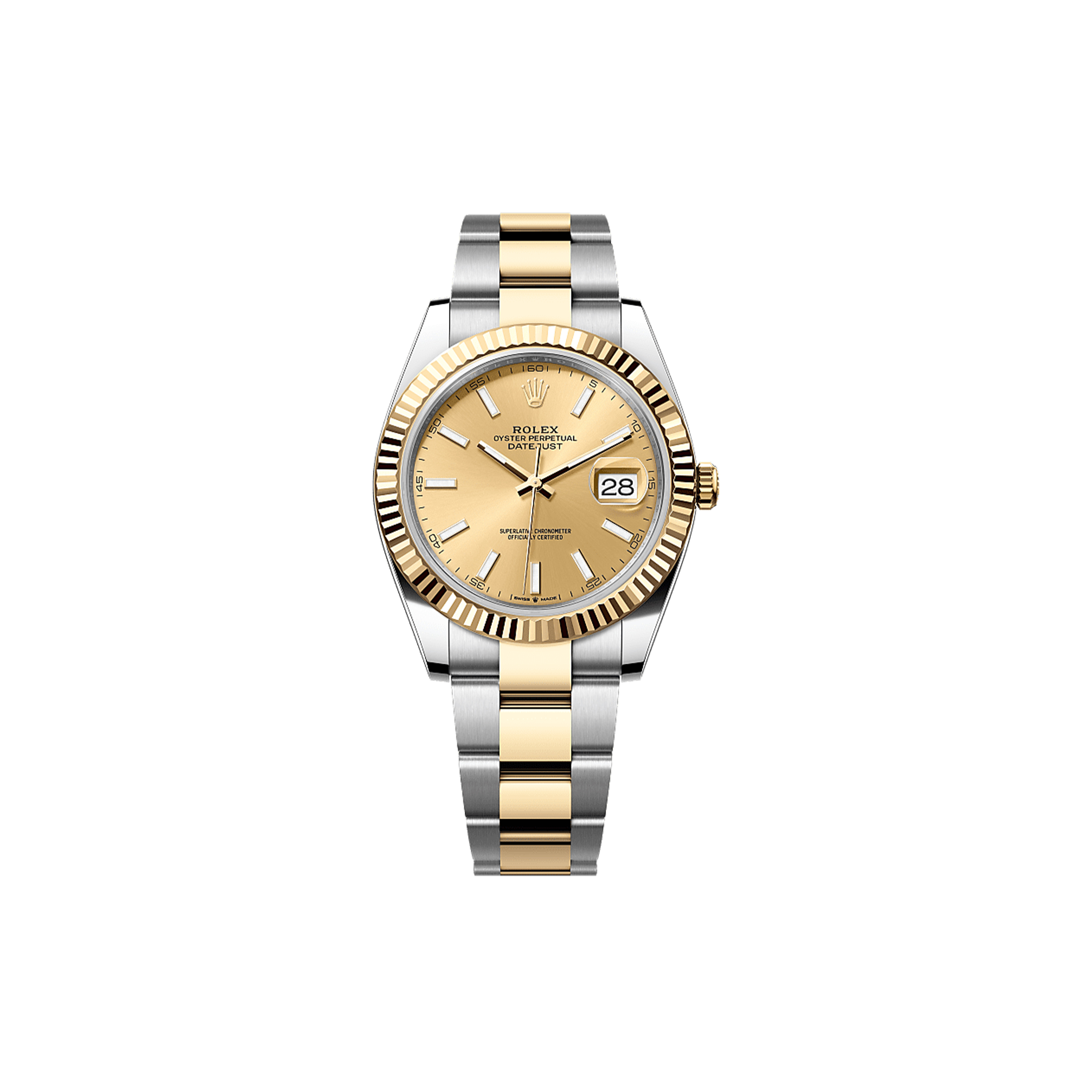 R*l*x datejust 41 oyster, 41 mm, oystersteel and yellow gold watch 126333-0009