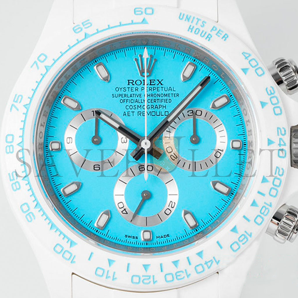 R*l*x daytona blue and white ceramic watch n4130