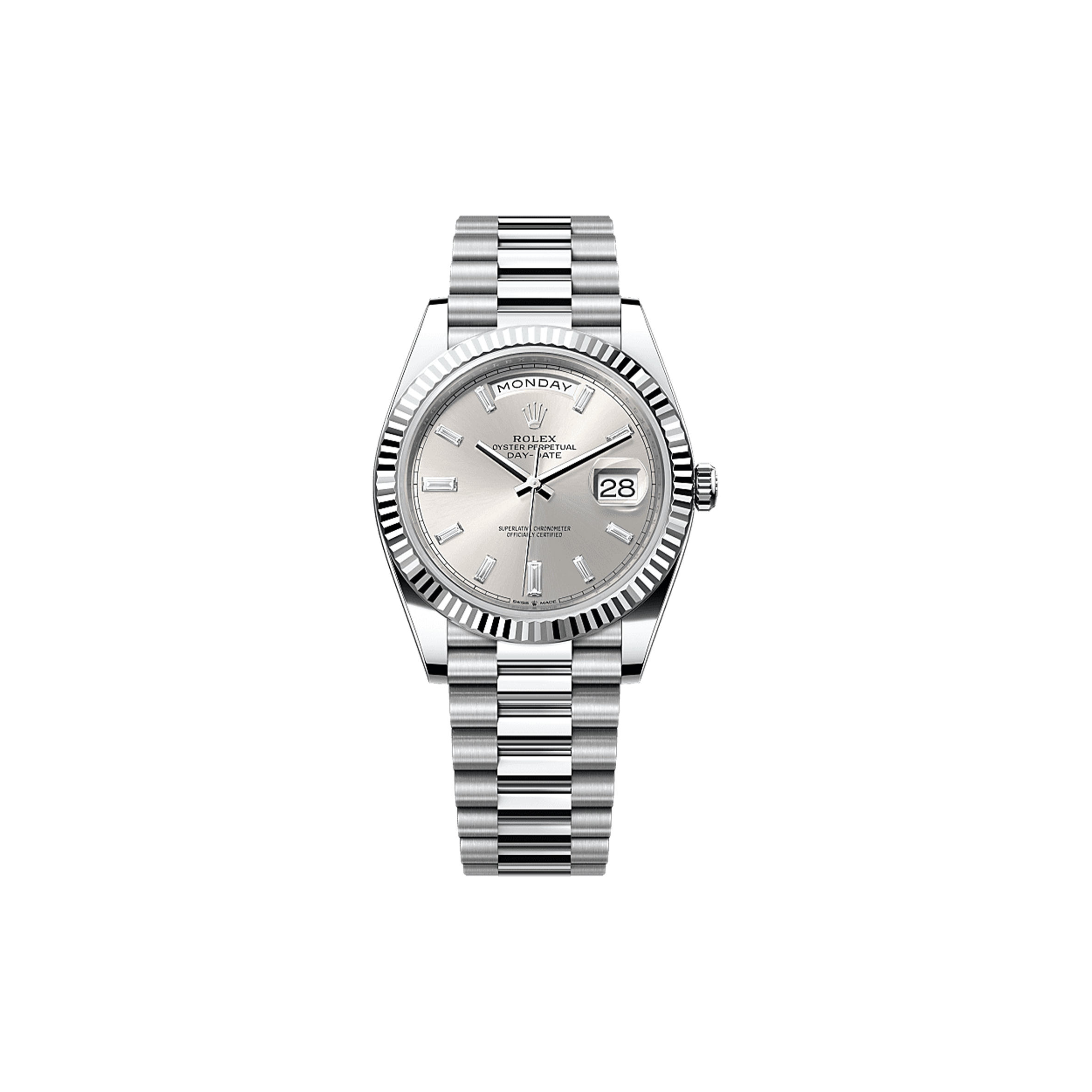 R*l*x day-date 40 oyster, 40 mm, platinum watch 228236-0002