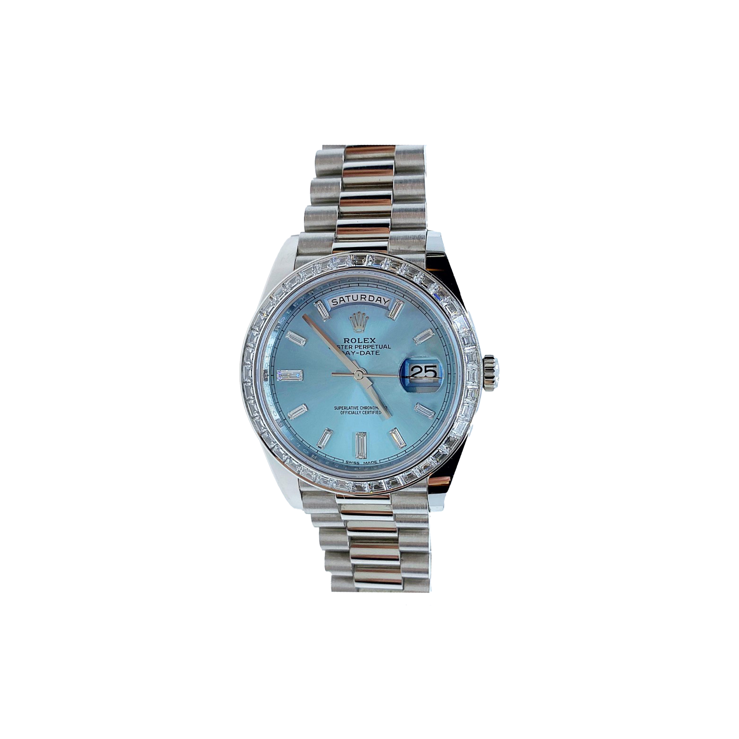 r*l*x day-date platin baugette Di*m*nds watch 228396tbr