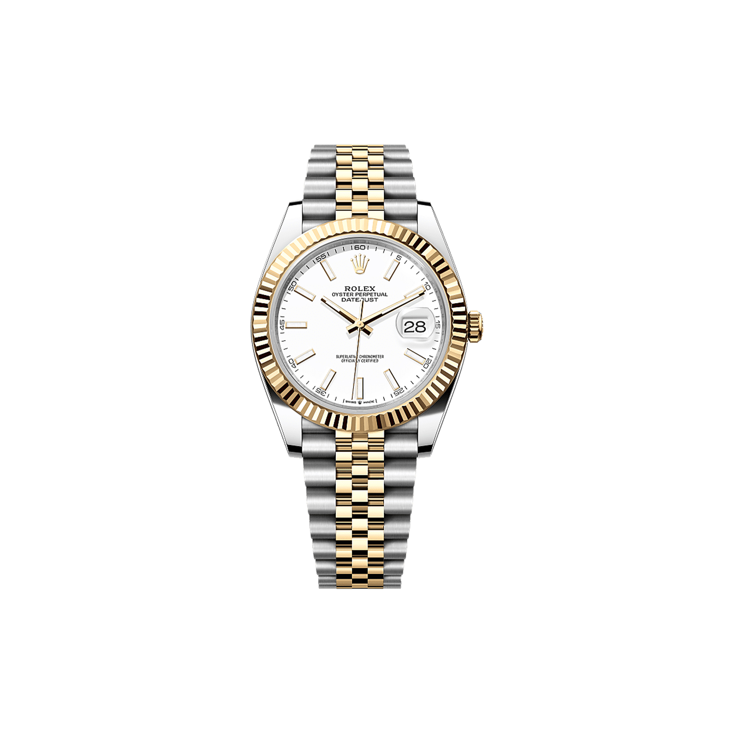 R*l*x datejust 41 oyster, 41 mm, oystersteel and yellow gold watch 126333-0016