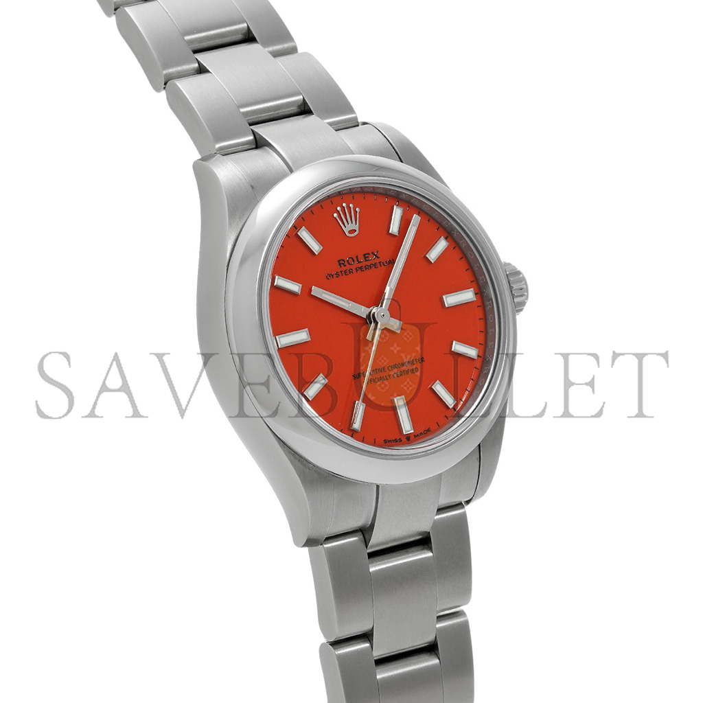 R*l*x oyster perpetual coral red watch 277200