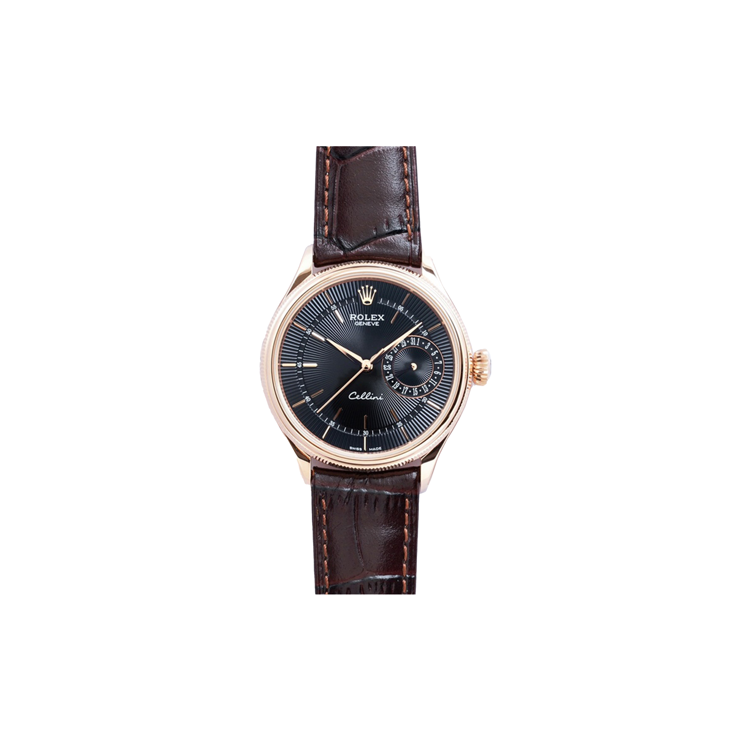R*l*x cellini date black dial in everose gold watch 50515
