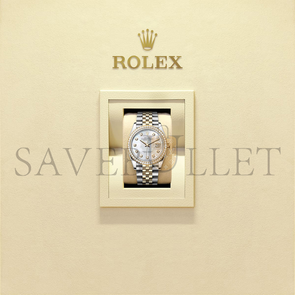 r*l*x datejust 36 oyster, 36 mm, oystersteel, yellow gold and Di*m*nds watch 126283rbr-0009