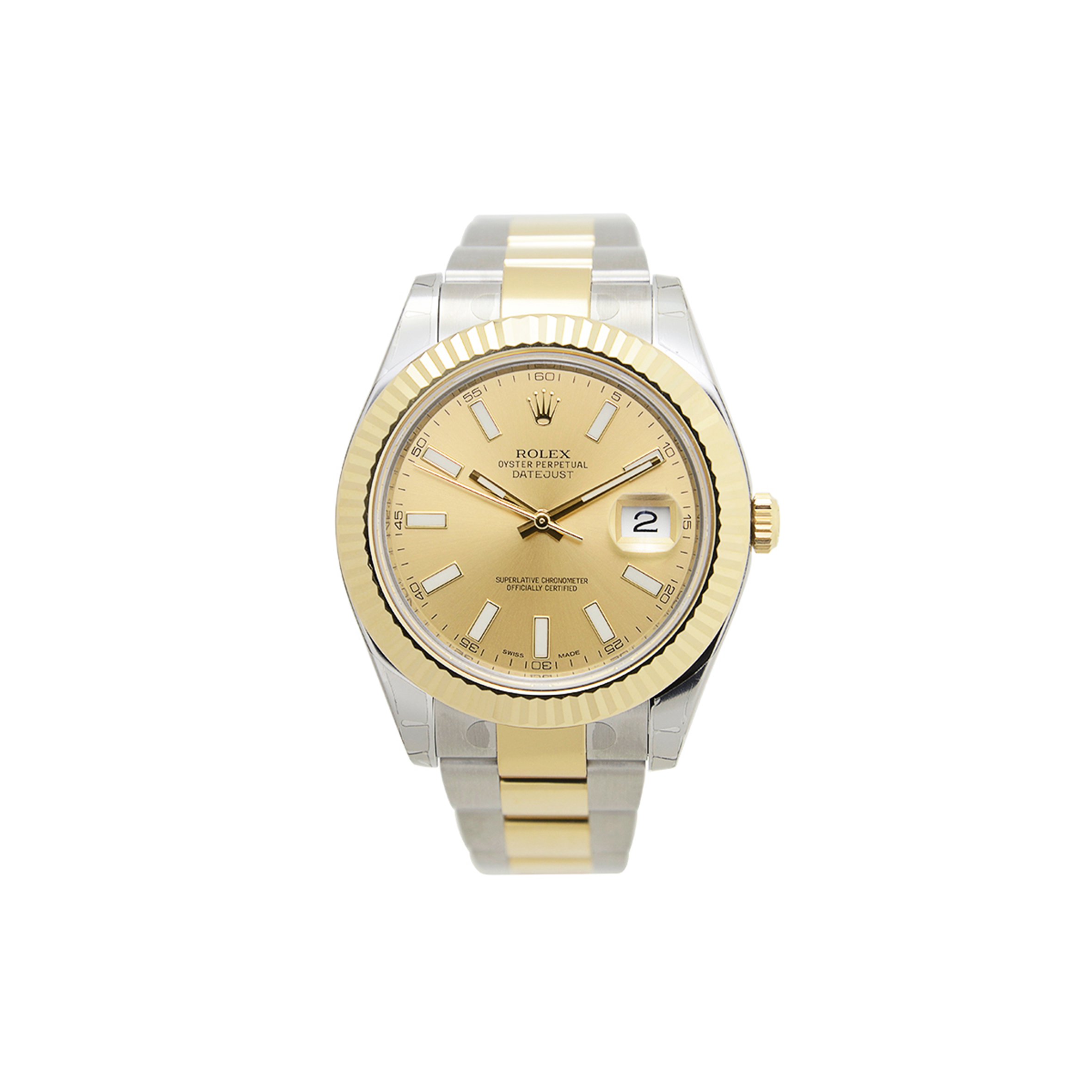 R*l*x datejust champagne dial watch 116333