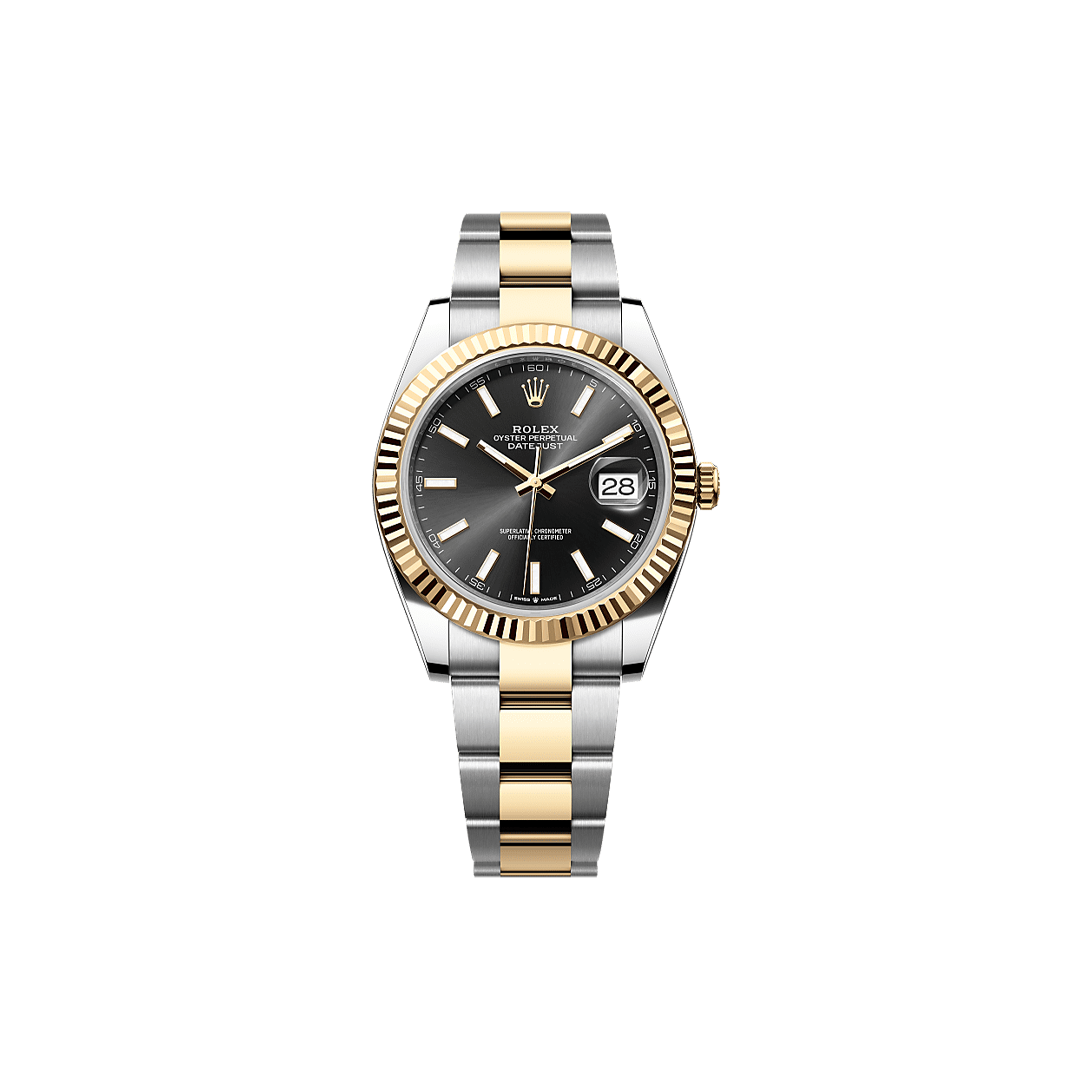R*l*x datejust 41 oyster, 41 mm, oystersteel and yellow gold watch 126333-0013