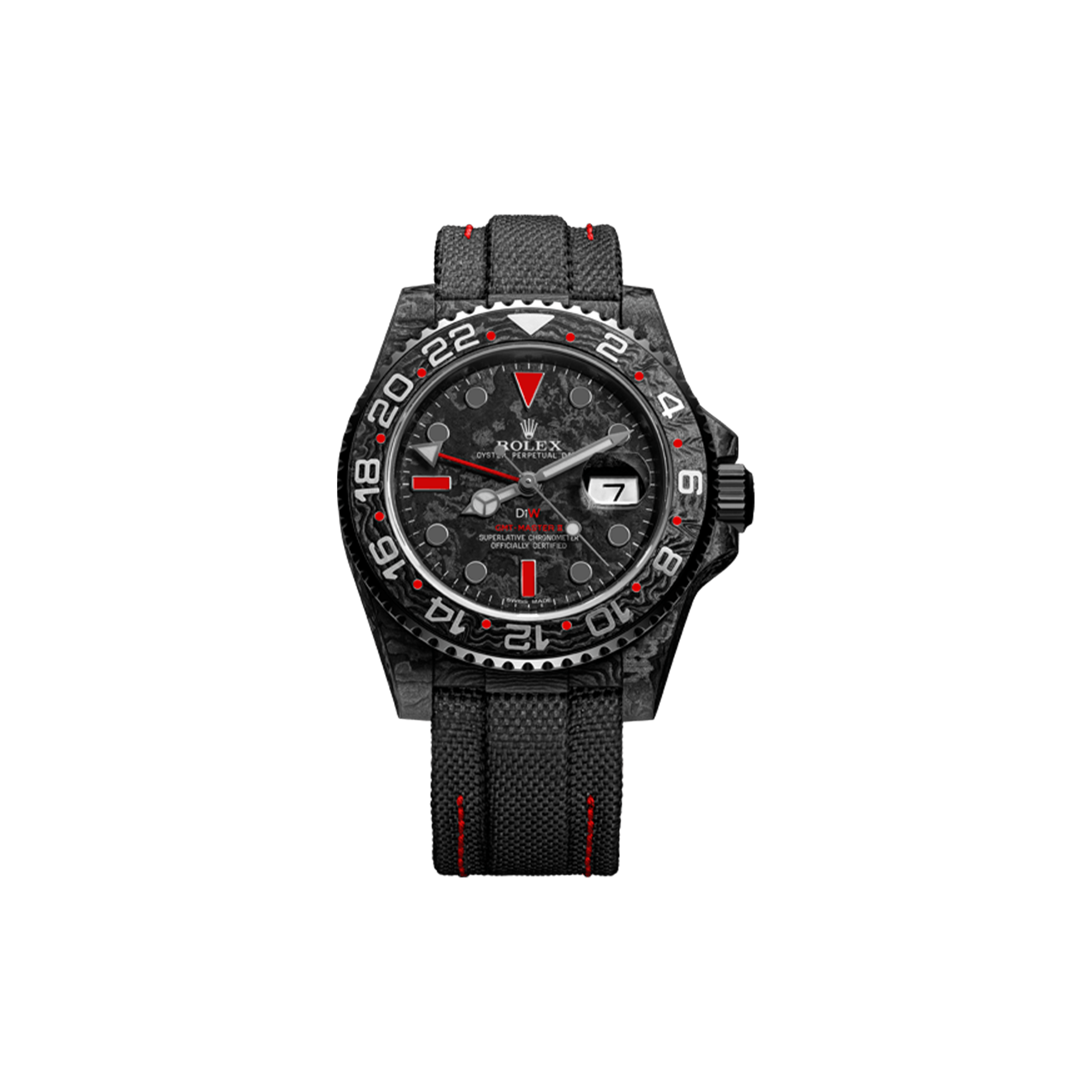R*l*x gmt-master diw carbon watch 116710