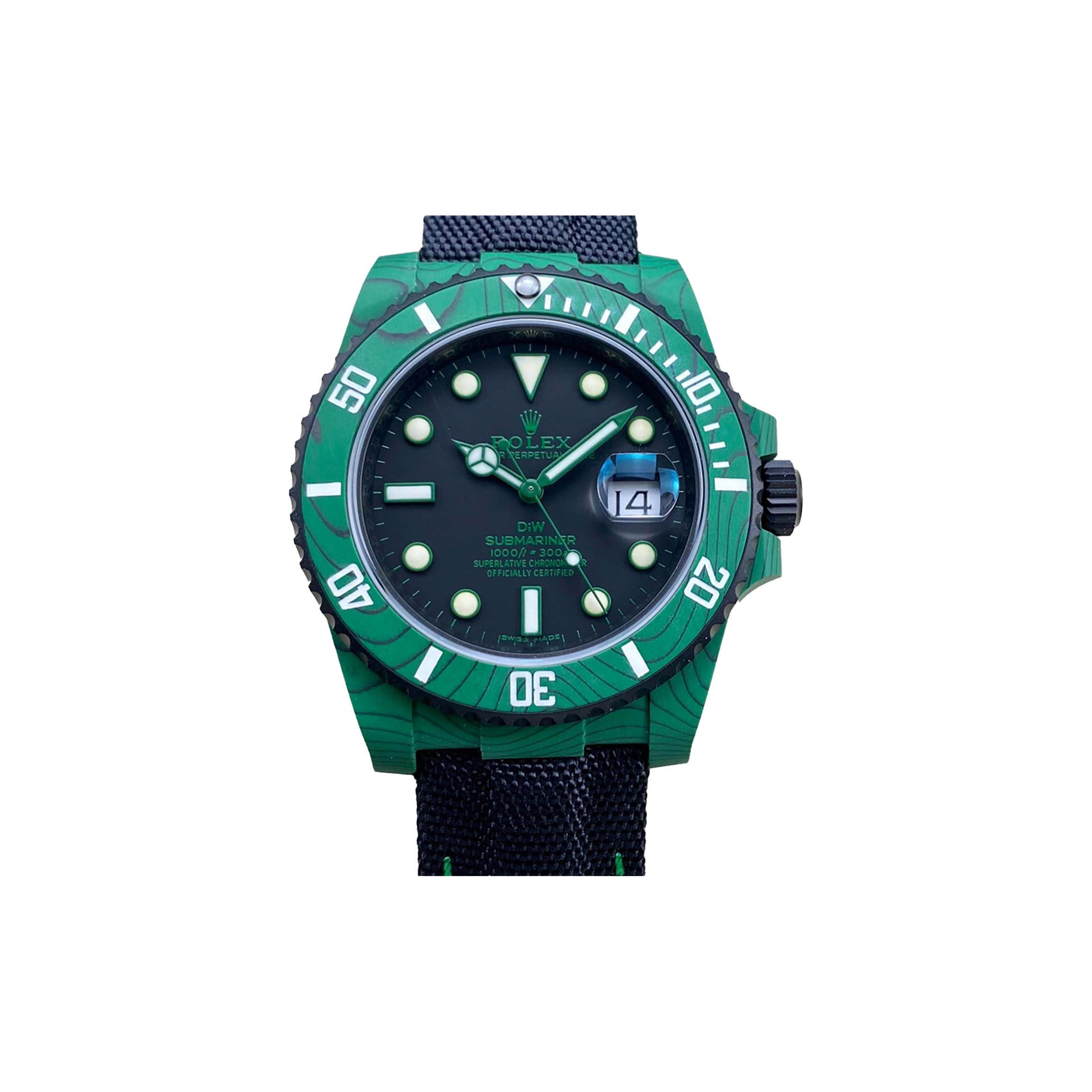 R*l*x submariner diw carbono verde watch 116610