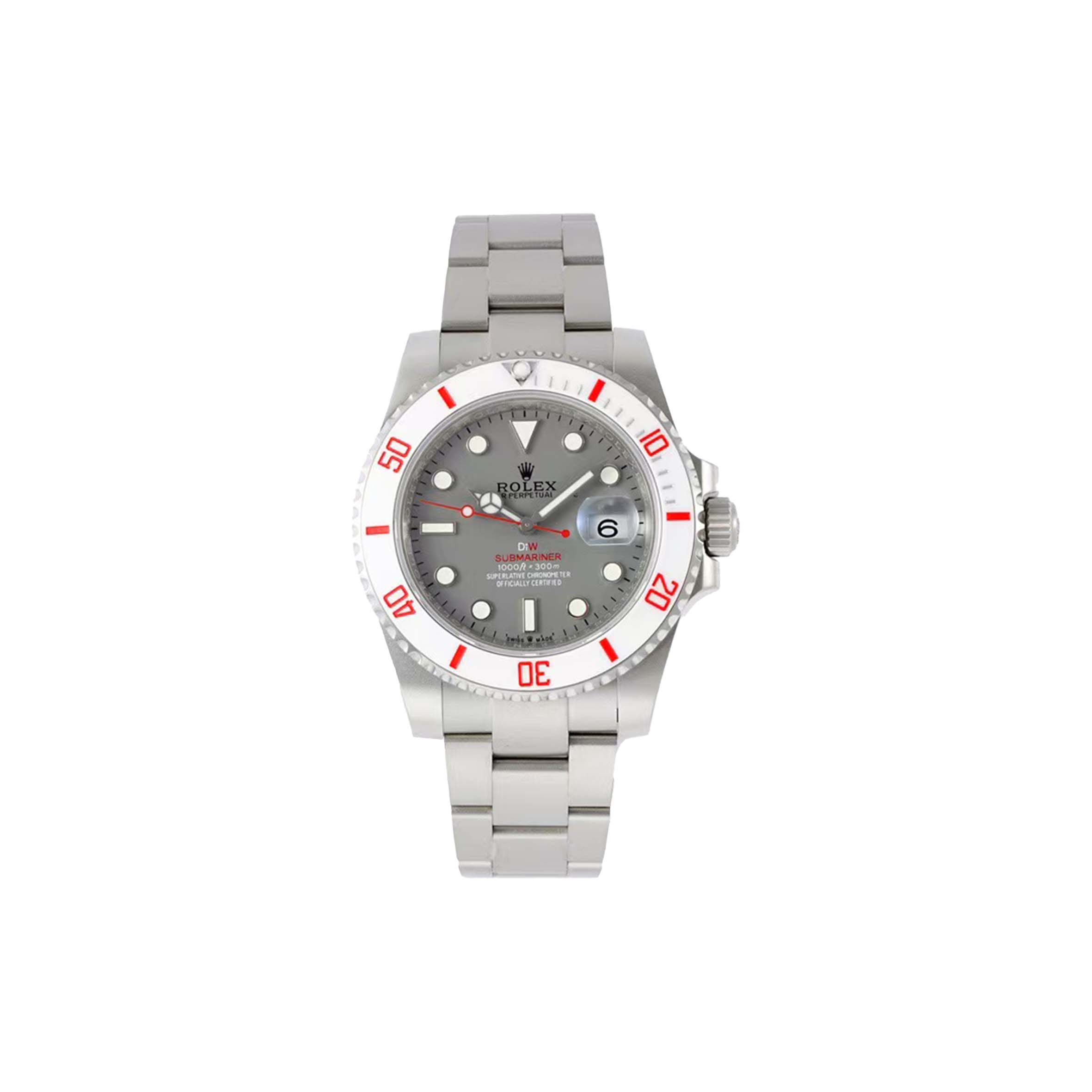 R*l*x submariner diw parakeet grey dial watch 116610ln