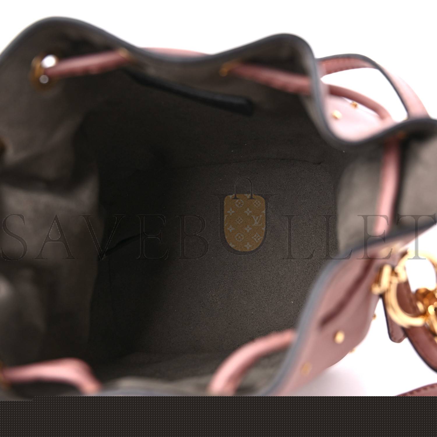 F**di vitello liberty f is F**di studded mini mon tresor bucket bag english rose (18*12*10cm)