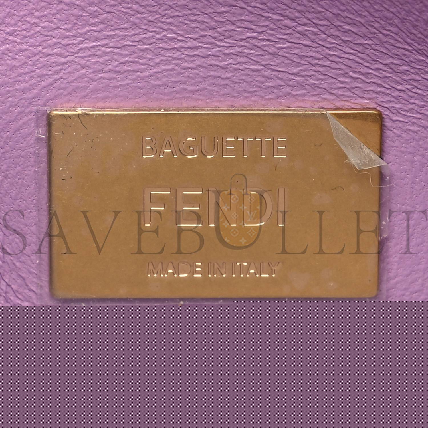 F**di nappa small ff embossed midi chain baguette violetta (23*13*6cm)