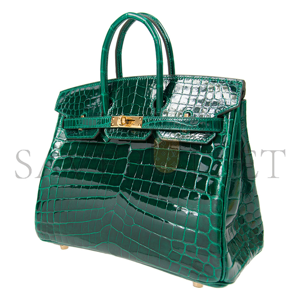 H**mes master birkin 25 emedal top handle bag bagbk256qscrocogpn (25*20*13cm)
