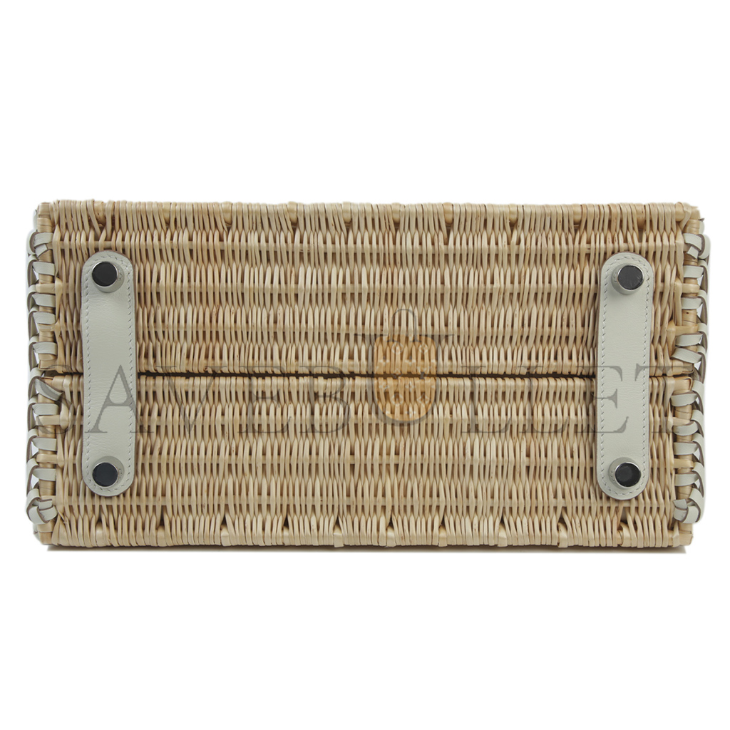 H**mes master birkin 25 cream leather silver buckle tote 296519 (25*20*13cm)