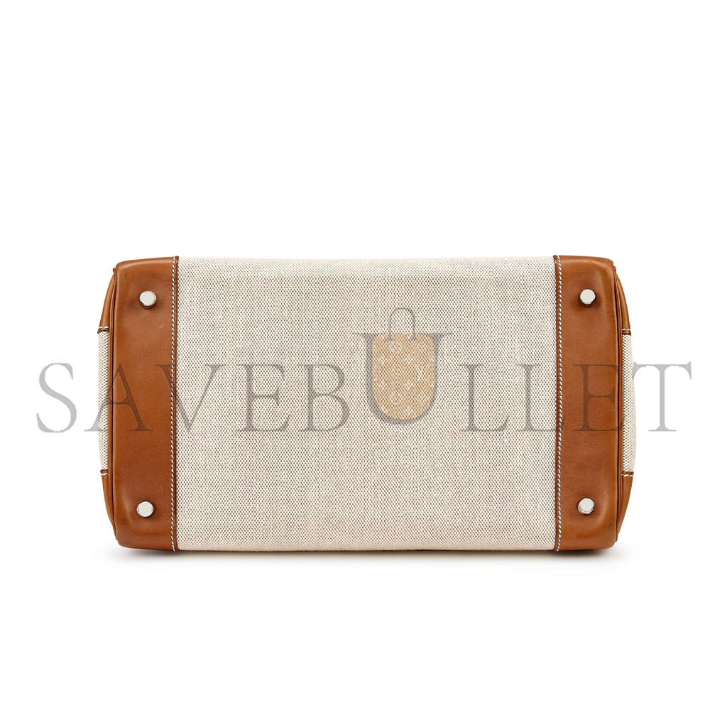 H**mes master birkin 35 calico and golden brown leather bag 8023220073 (35*24*18cm)