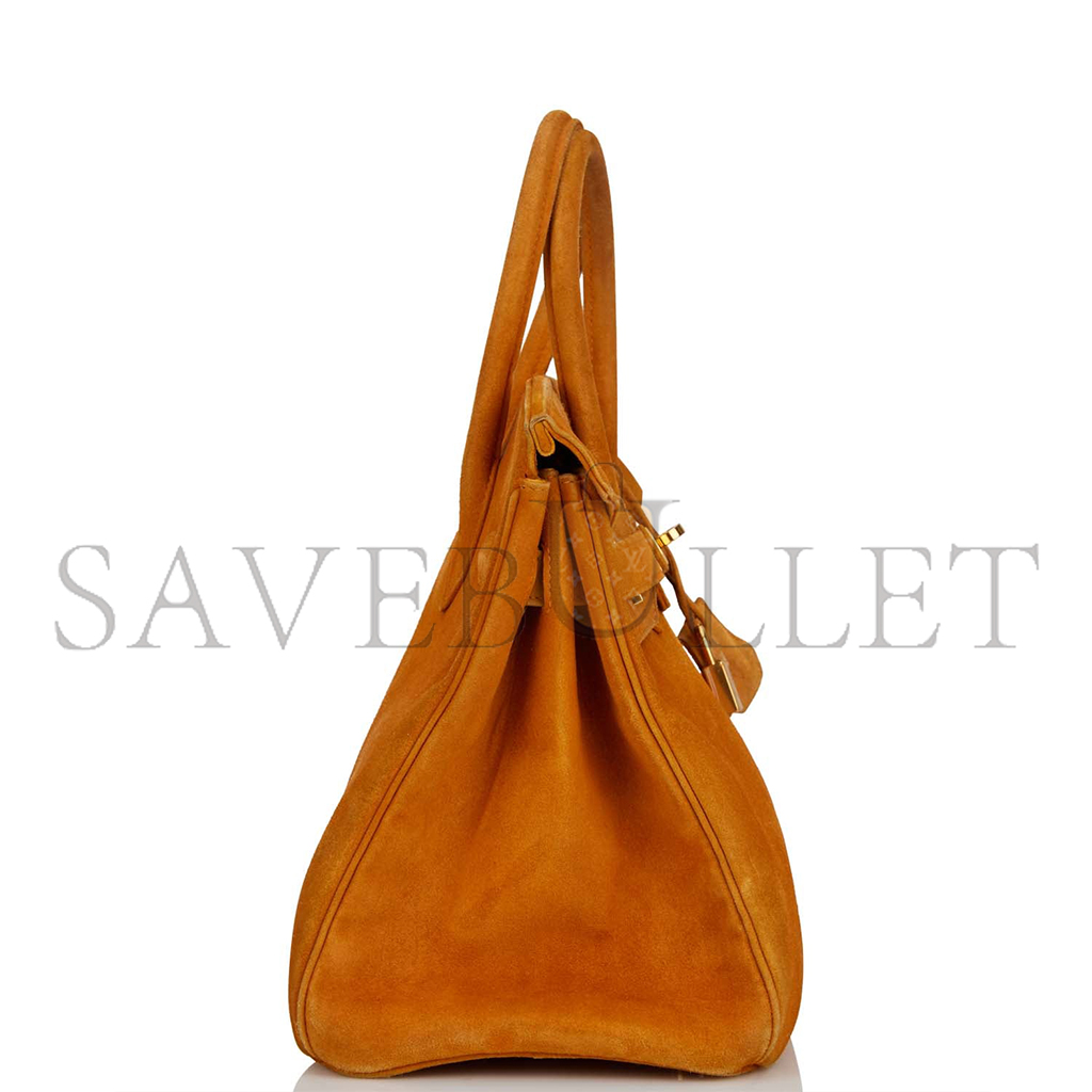 H**mes master birkin 30 potiron doblis gold hardware bag 5282117423 (30*22*16cm)