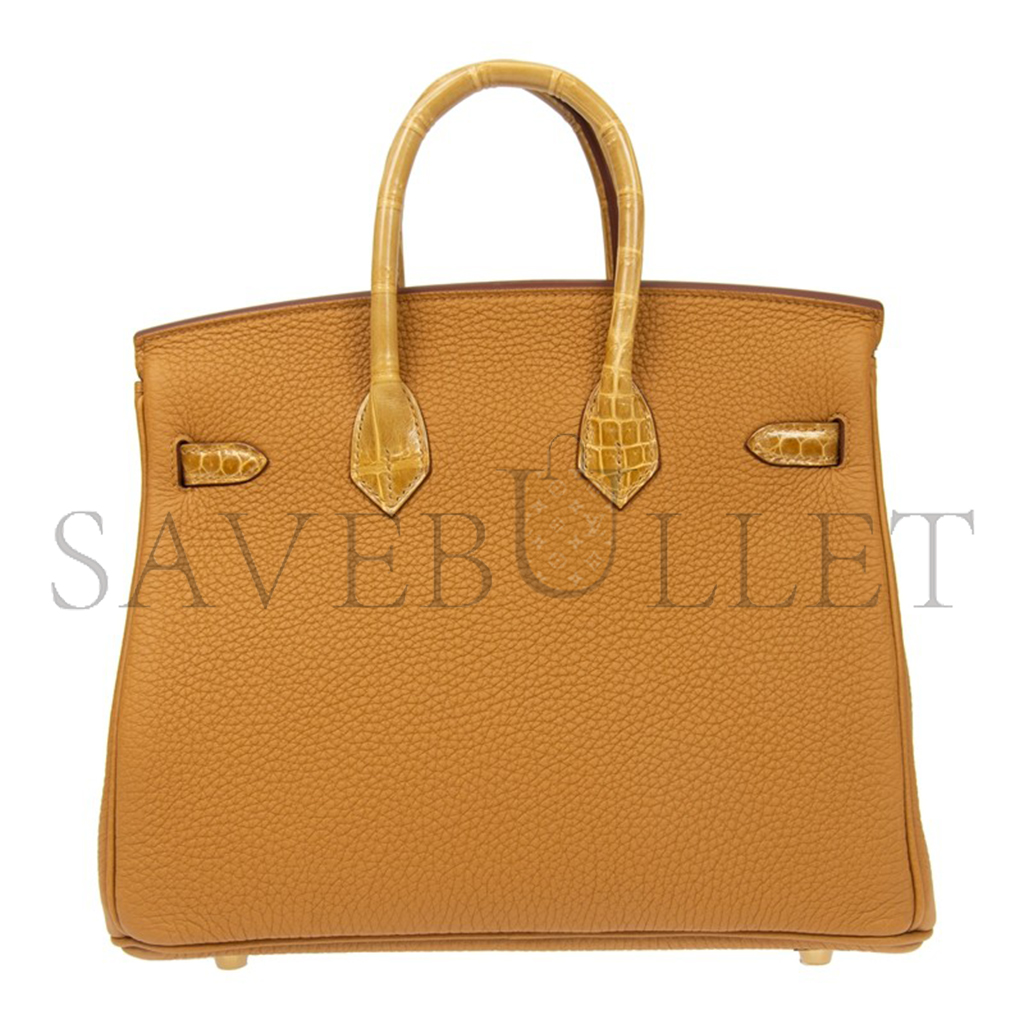 H**mes master birkin touch 25 milk tea handbag bk25tuagtggp (25*20*13cm)