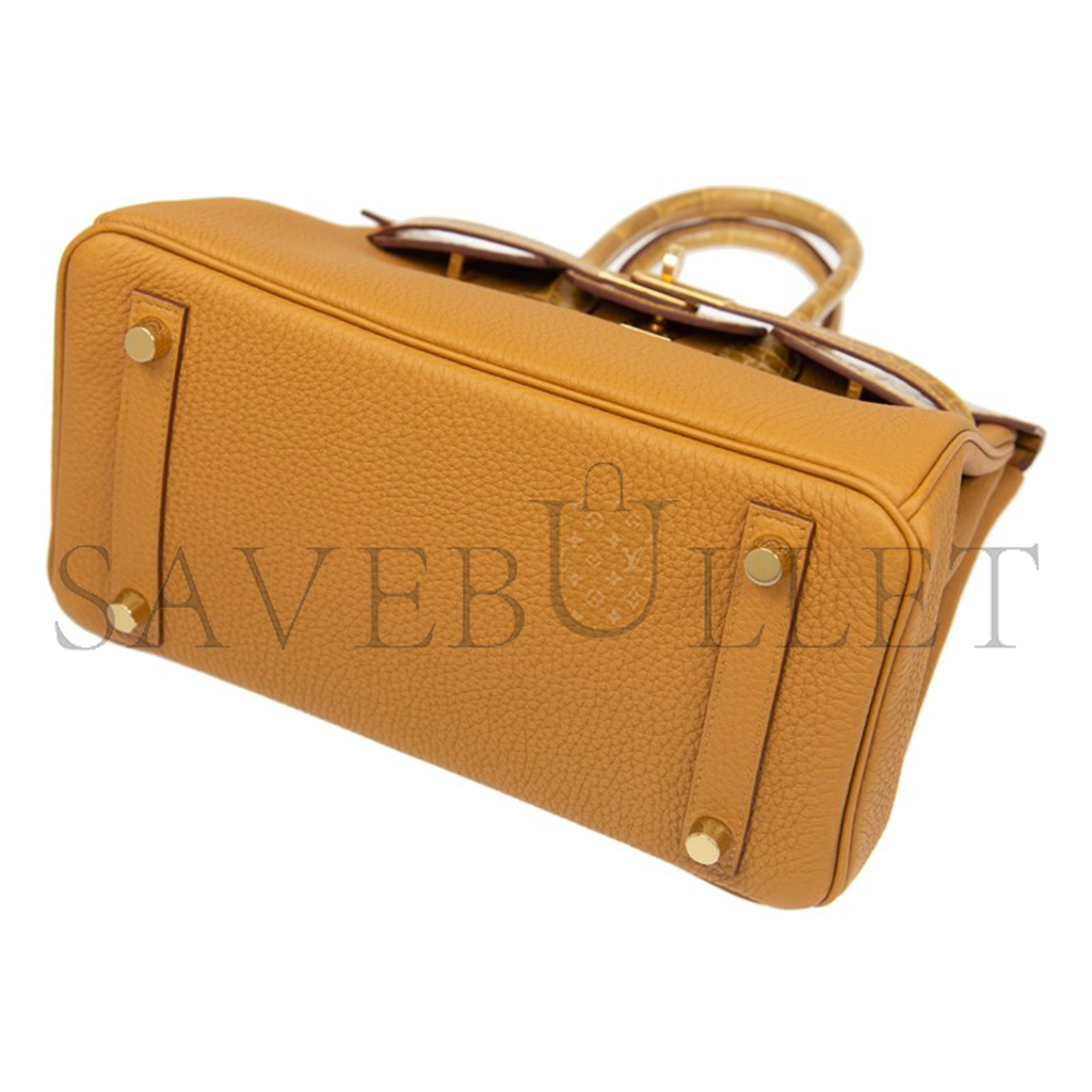 H**mes master birkin touch 25 milk tea handbag bk25tuagtggp (25*20*13cm)