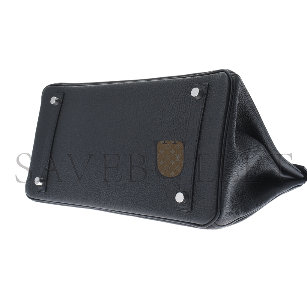 H**mes master barkin 35 bag in black matte crocodile and leather 461161 (35*25*18cm)