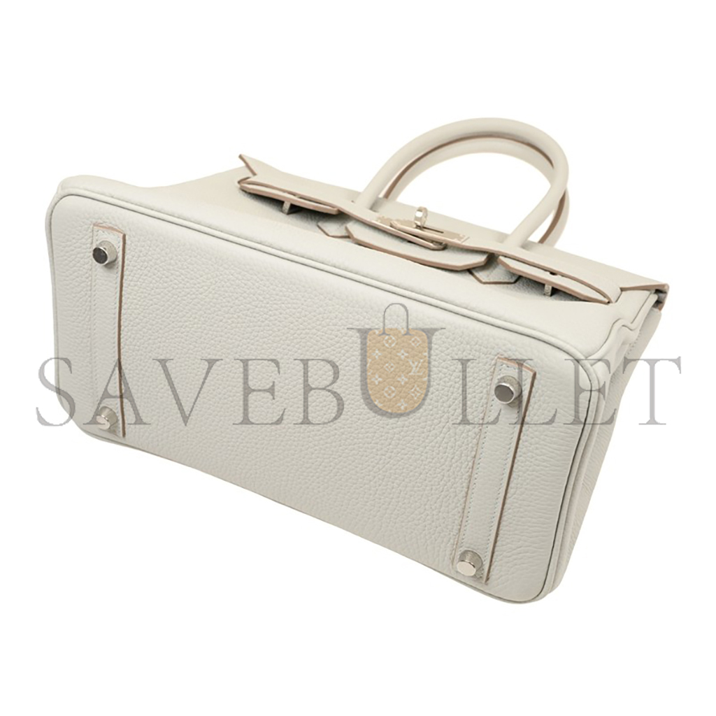 H**mes master birkin 30 togo pure white cowhide handbag bk3080tcss (30*23*15cm)