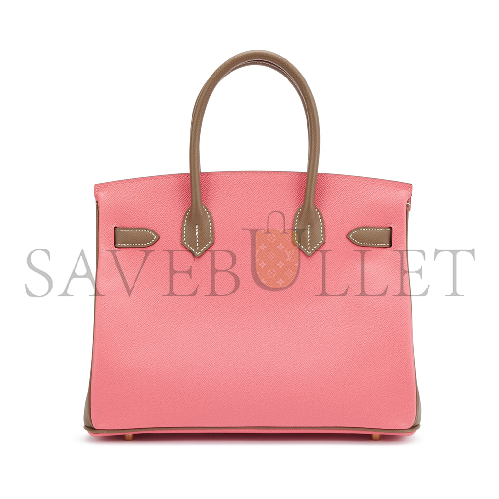 H**mes birkin 25 clemens leather milkshake powder windbreaker gray bk30e510epcz (25*20*13cm)