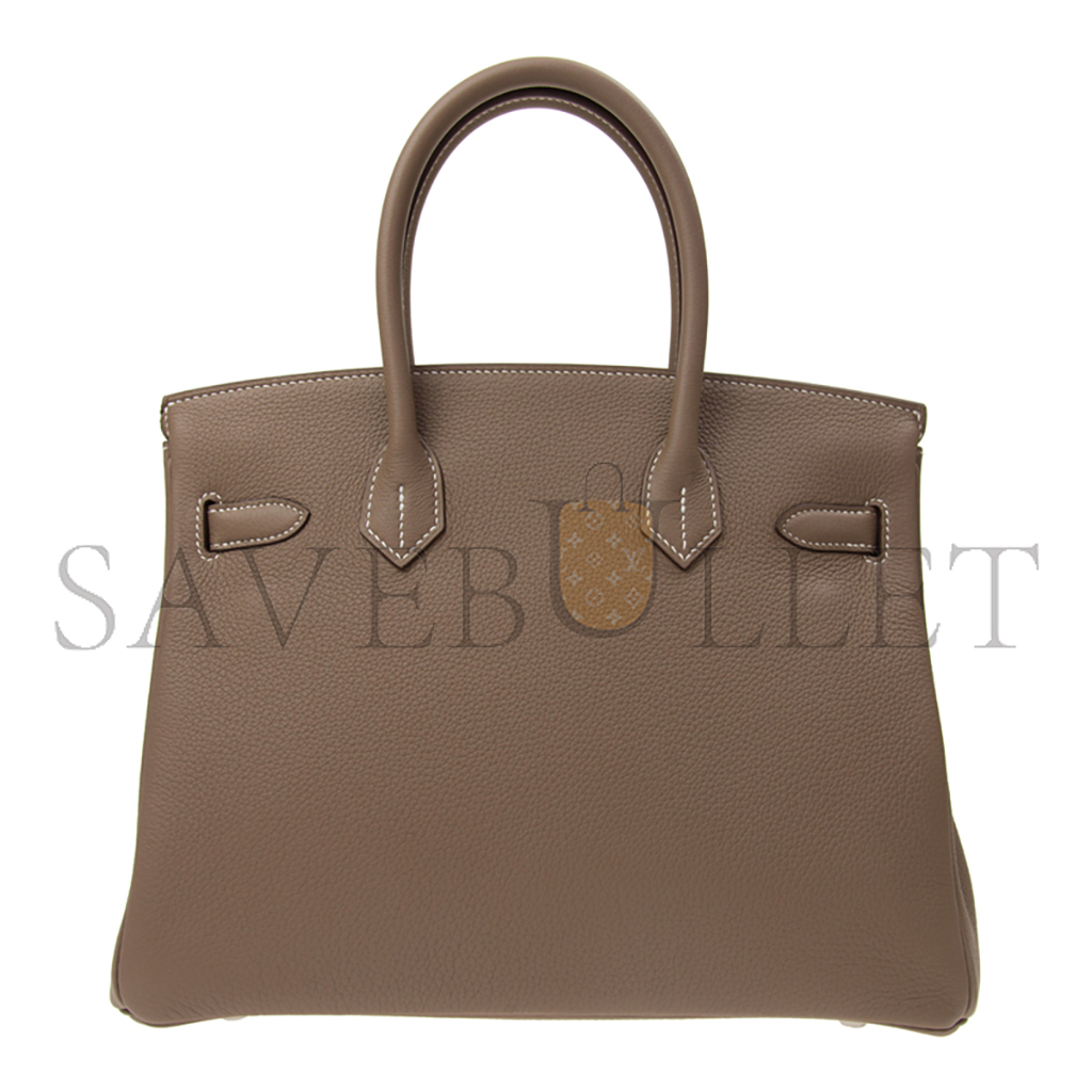 H**mes birkin 30 elephant grey handbag bk3018tgss (30*23*15cm)