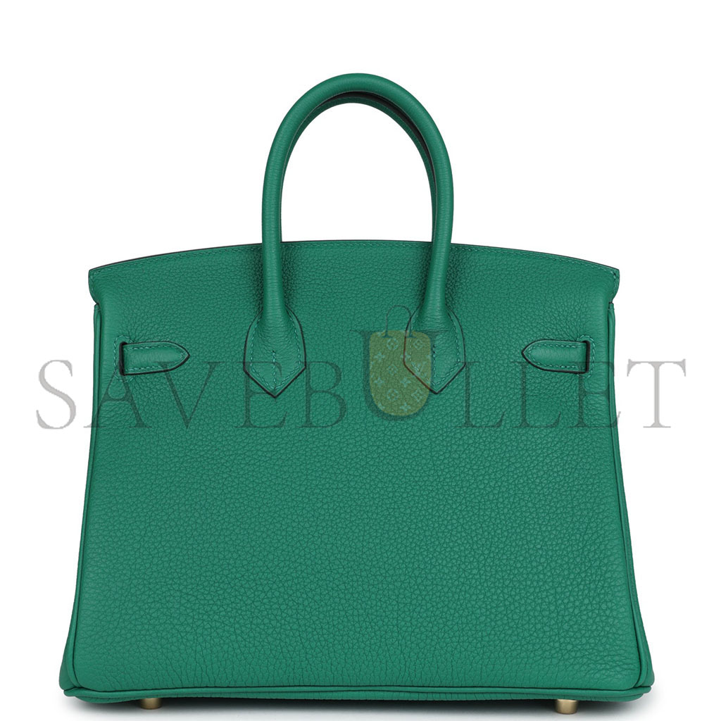 H**mes master birkin 25 togo leather velvet green gold buckle bag bk30u4epss (25*20*13cm)