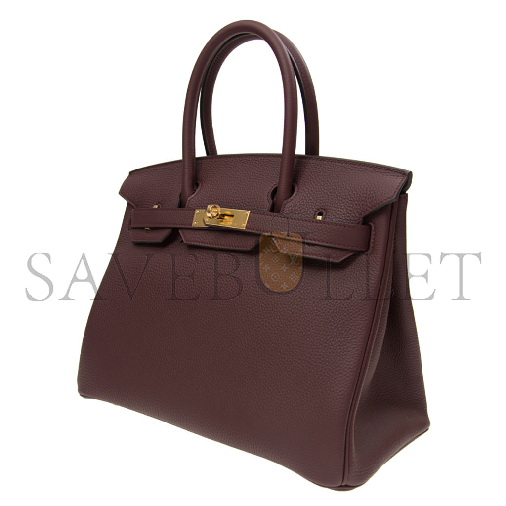 H**mes master birkin 30 togo leather saddle red gold buckle bag bk3057tggp (30*23*15cm)