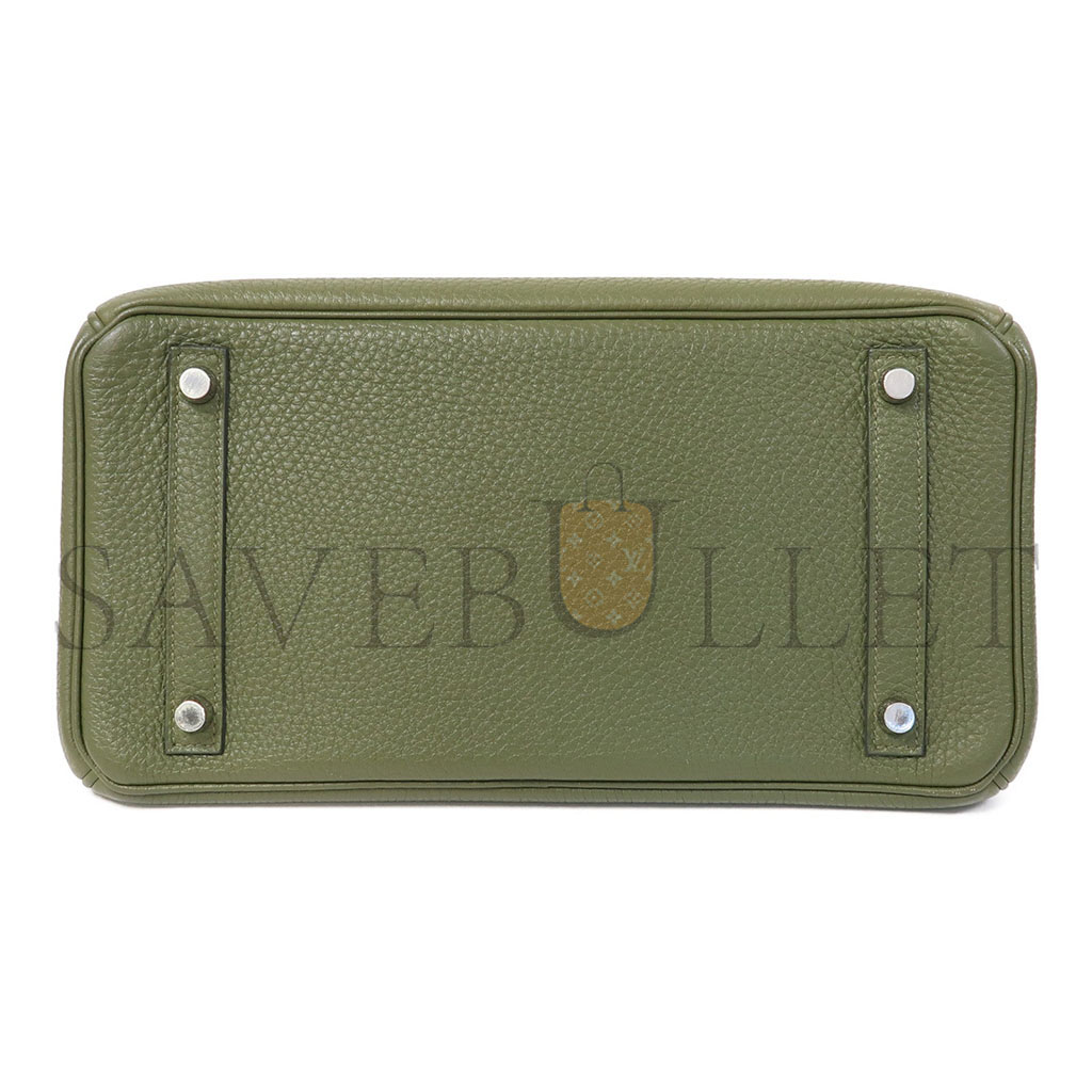 H**mes master birkin 25 togo sage green gold buckle bag 2161300193552 (25*20*13cm)