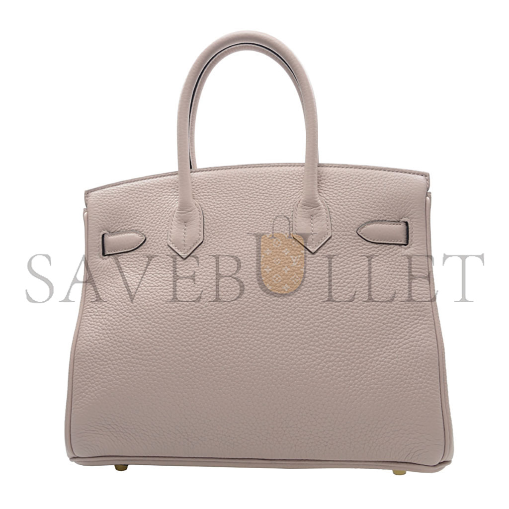H**mes master birkin 30 togo leather wisteria silver buckle bag h028369ck4w (30*23*15cm)