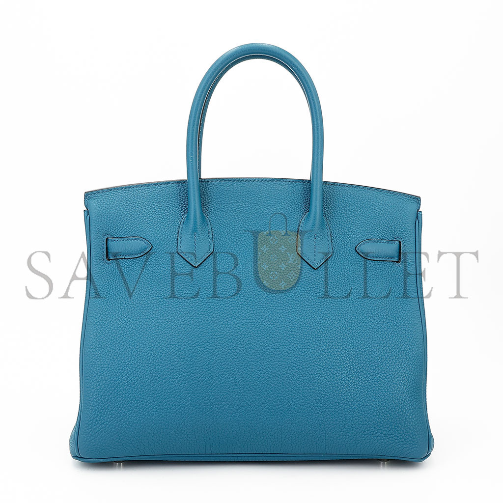h**mes master birkin 35 togo leather calfskin N0*Hern blue gold buckle bag 9813026098 (35*28*18cm)