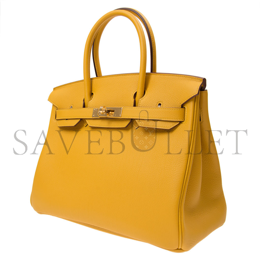 H**mes master birkin 35 togo leather calfskin amber gold buckle bag bk309dtggp (35*28*18cm)