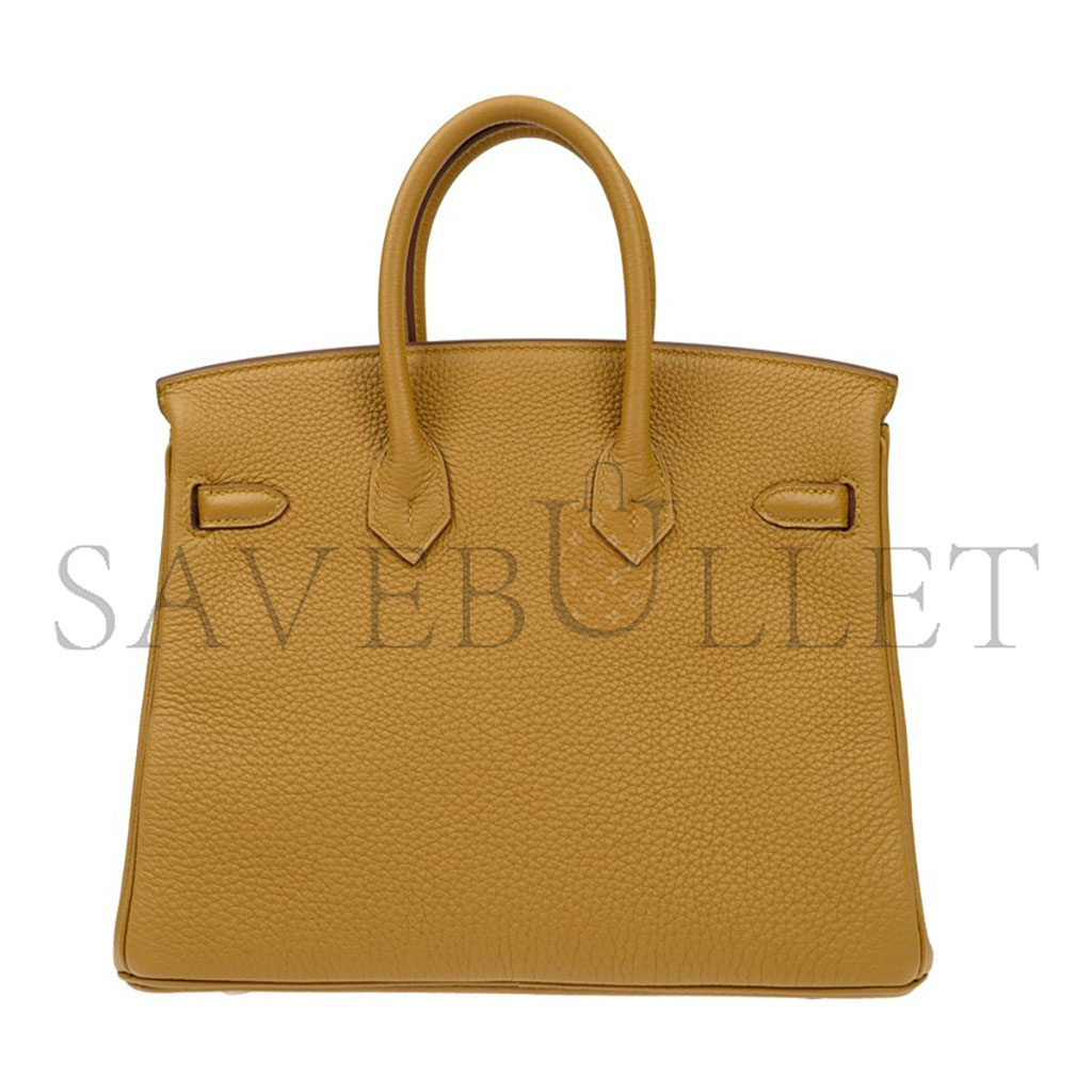 H**mes birkin 25 togo leather milk tea color gold buckle handbag bk25aktgss (25*20*13cm)