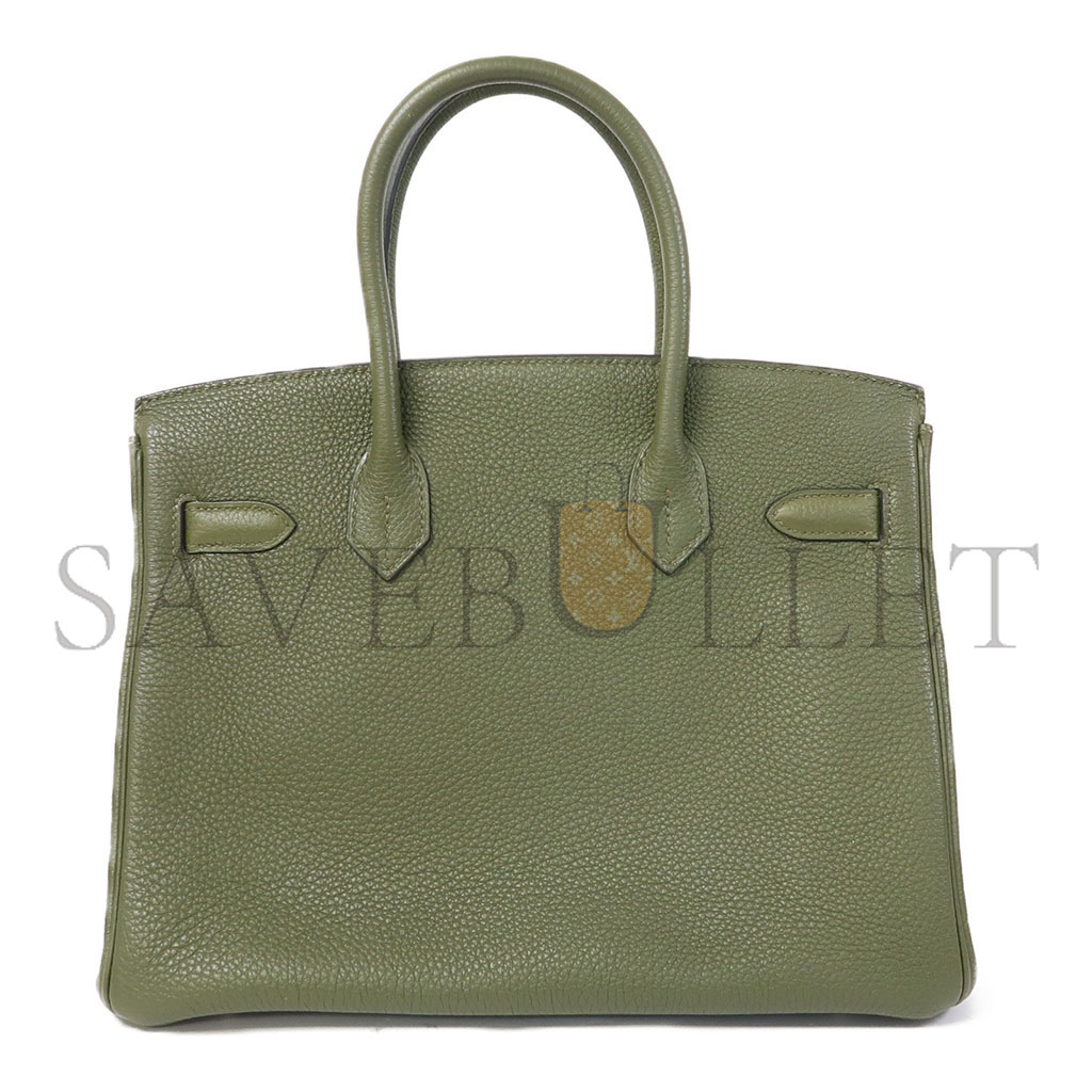 H**mes birkin 25 togo sage green gold buckle bag 2161300193552 (25*20*13cm)