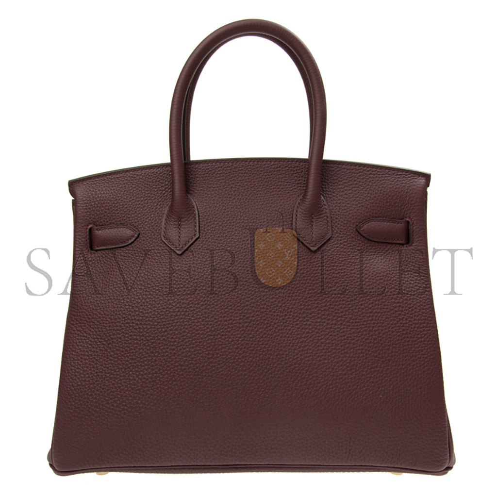 H**mes master birkin 25 togo leather saddle red gold buckle h028369cc0g (25*20*13cm)