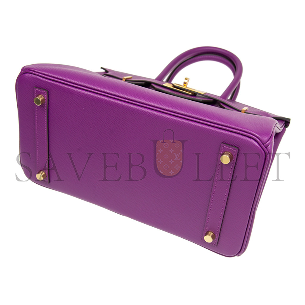 H**mes master birkin 30 togo leather anemone purple gold buckle bag bk30p9epgp (30*23*15cm)