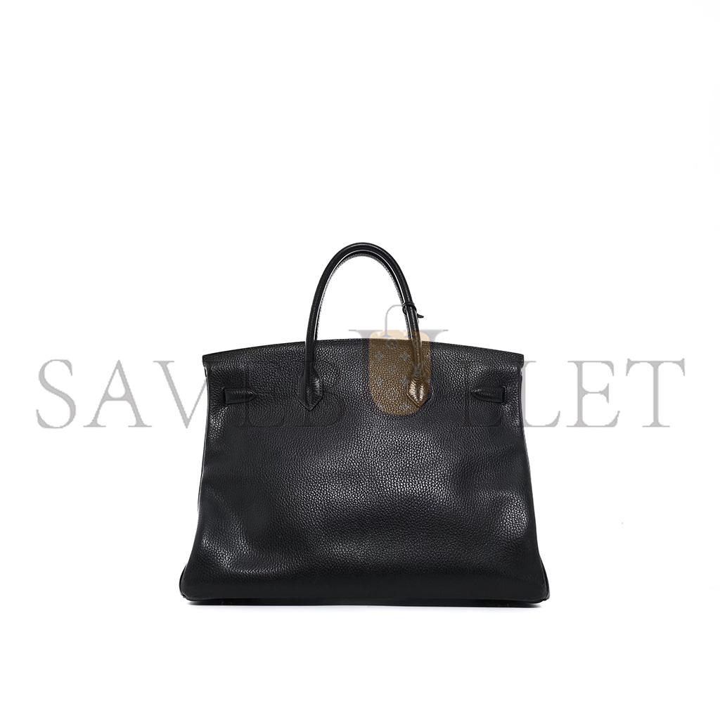 H**mes birkin 40 togo leather black gold buckle ws3148 (40*30*21cm)
