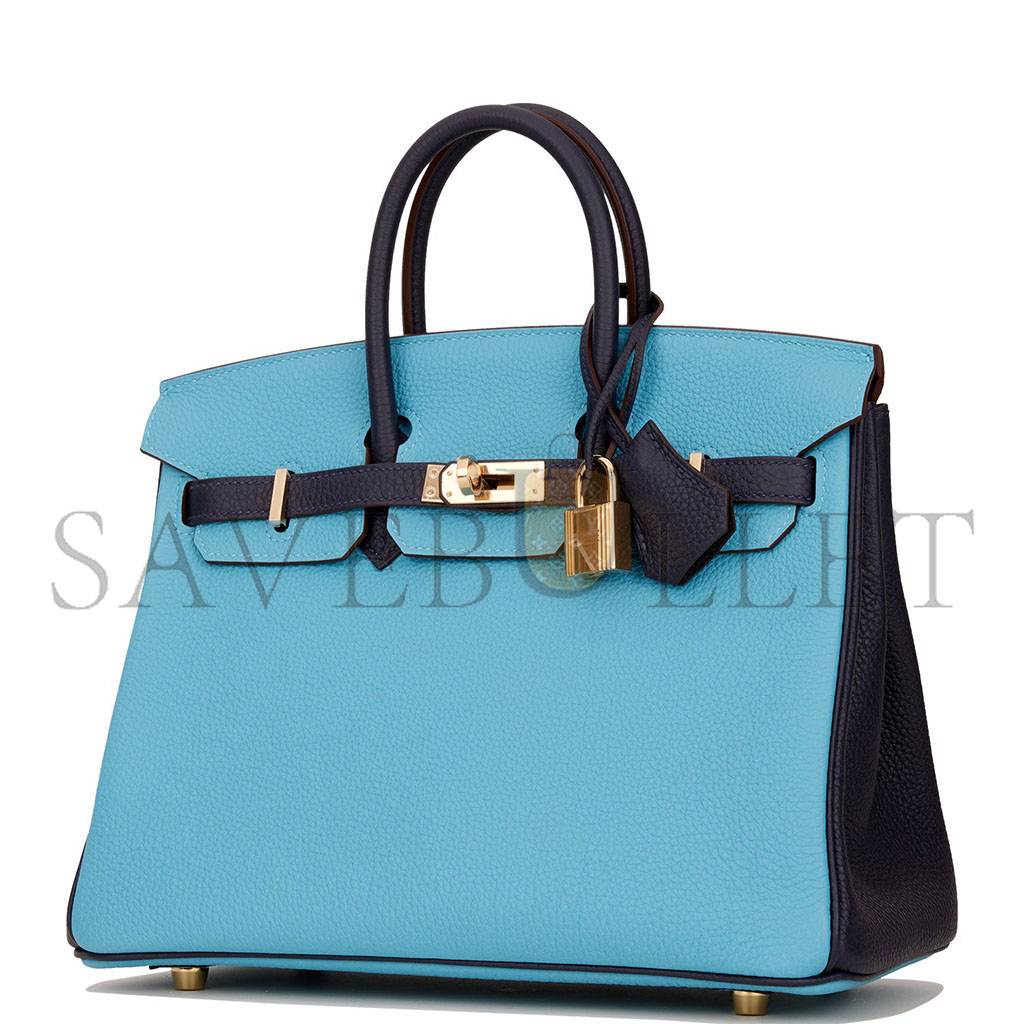 H**mes master birkin 30 togo leather n0*hern blue and midnight blue rose gold buckle 2354843790 (30*23*15cm)