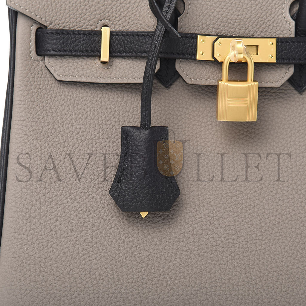 H**mes birkin 30 togo leather turtledove gray gold buckle bag 645269 (30*23*15cm)