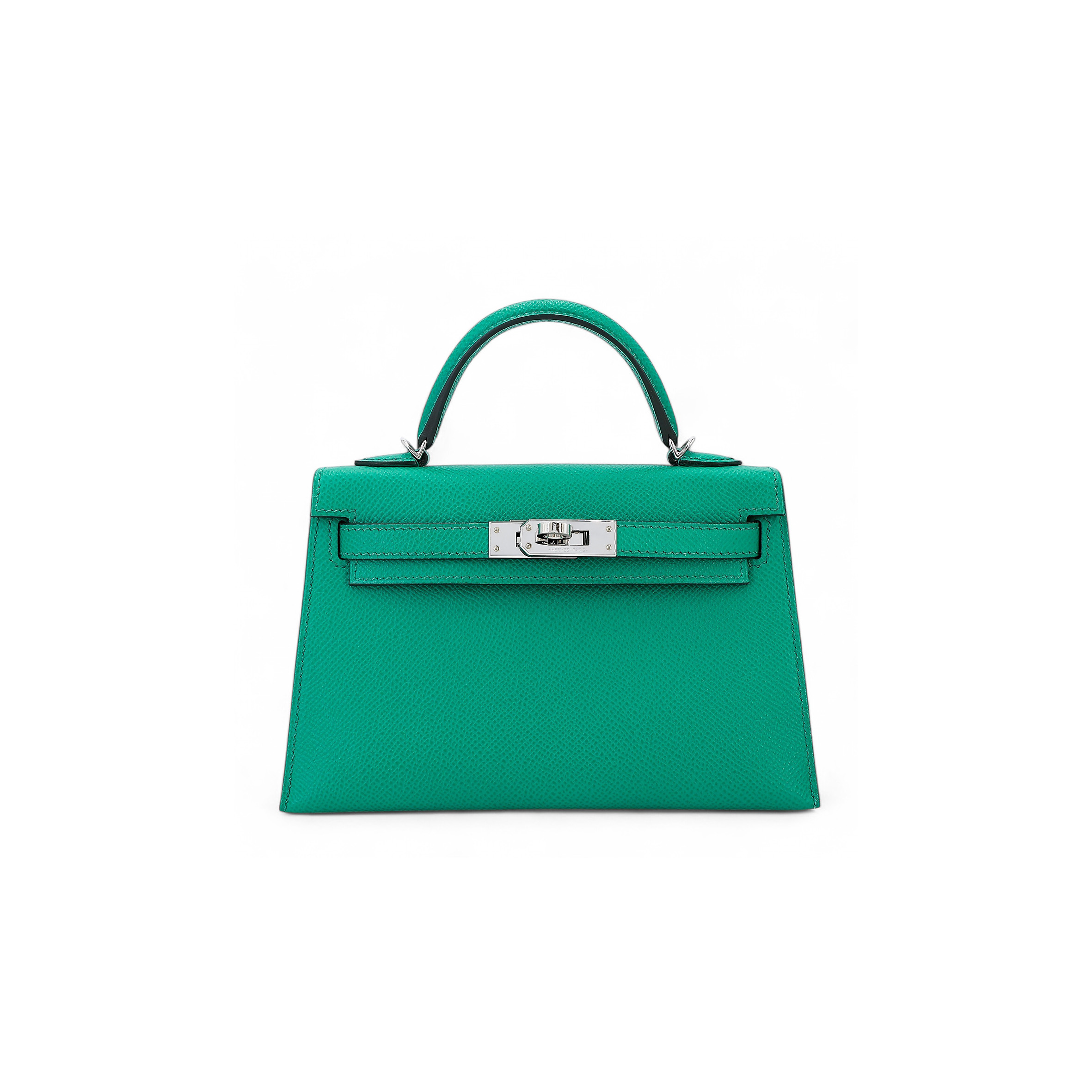 H**mes kelly 20 epsom vert jade handbag h083850ckab (19*12.5*5.5 cm)