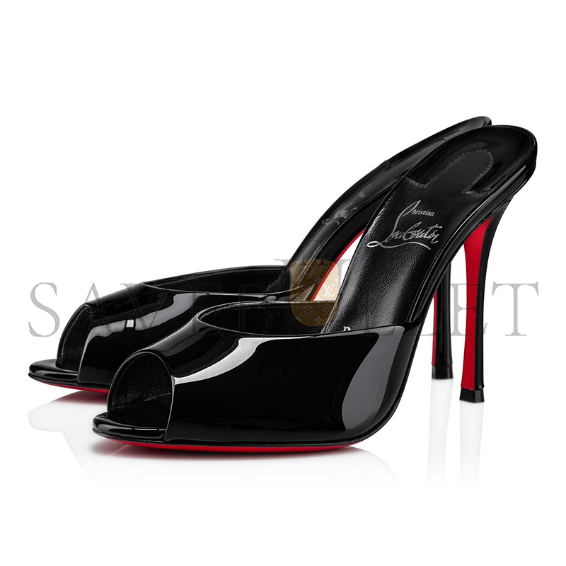 Ch**an louboutin me dolly 100 mm mules-patent calf leather-black-women 1221318b439