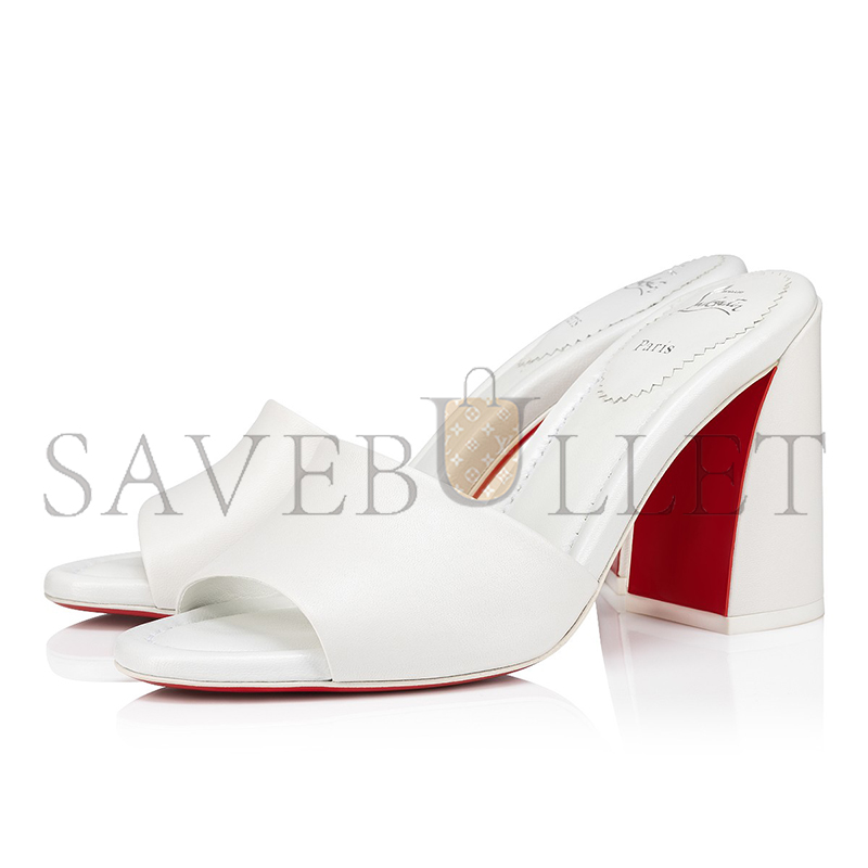 Ch**an louboutin jane mule 85 mm mules-nappa leather-bianco-women 1240728w302